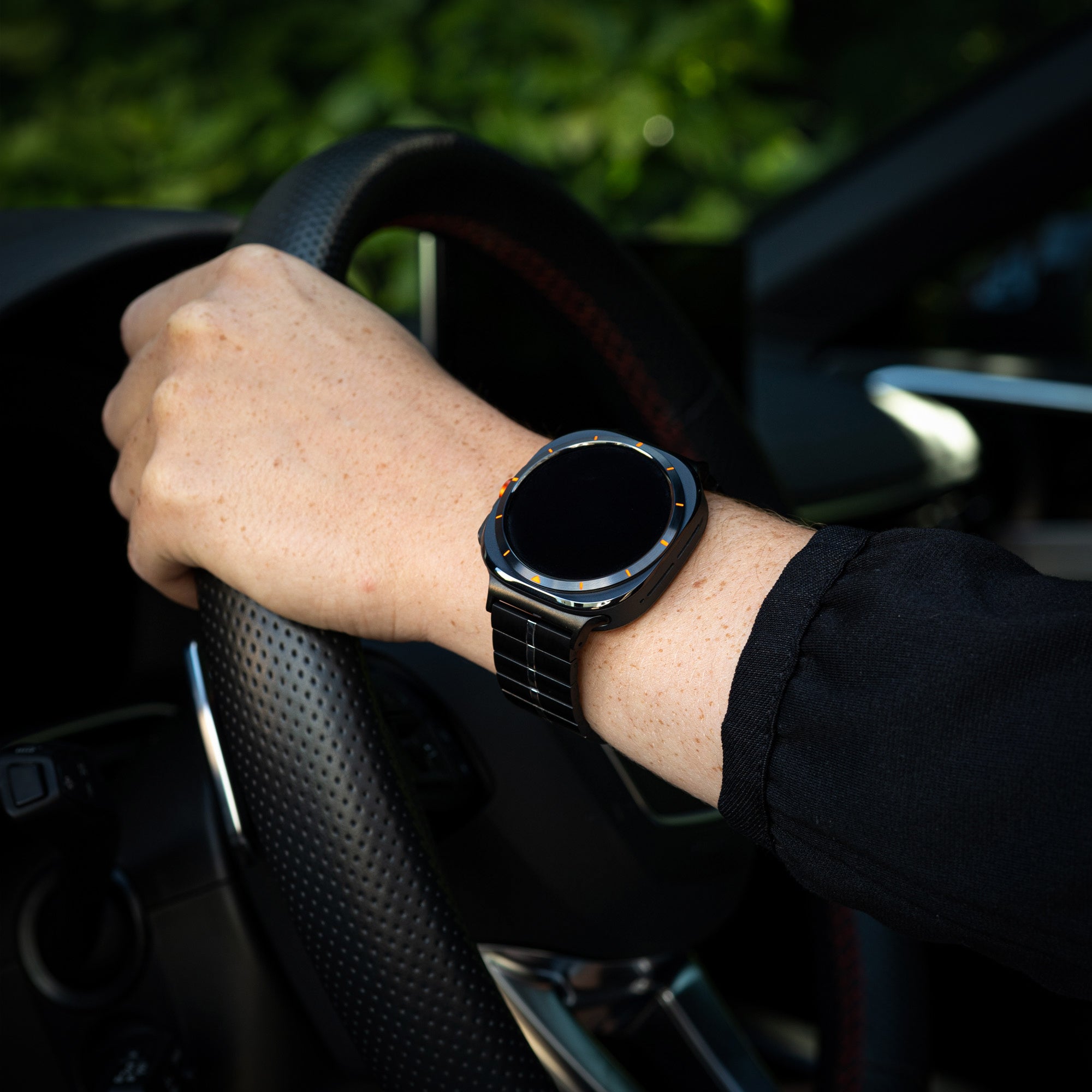 Samsung Galaxy Watch Ultra 2 Premium Metal Strap (Black/Silver)