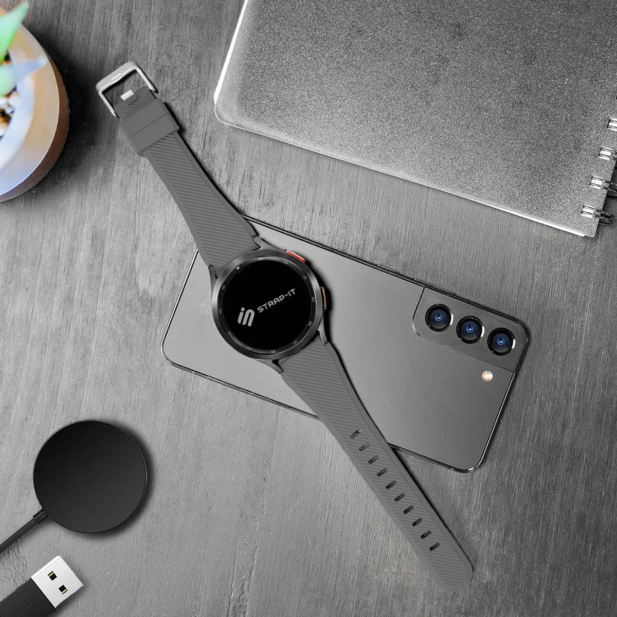 Coros Apex 46mm Twill Silicone Strap (Grey)