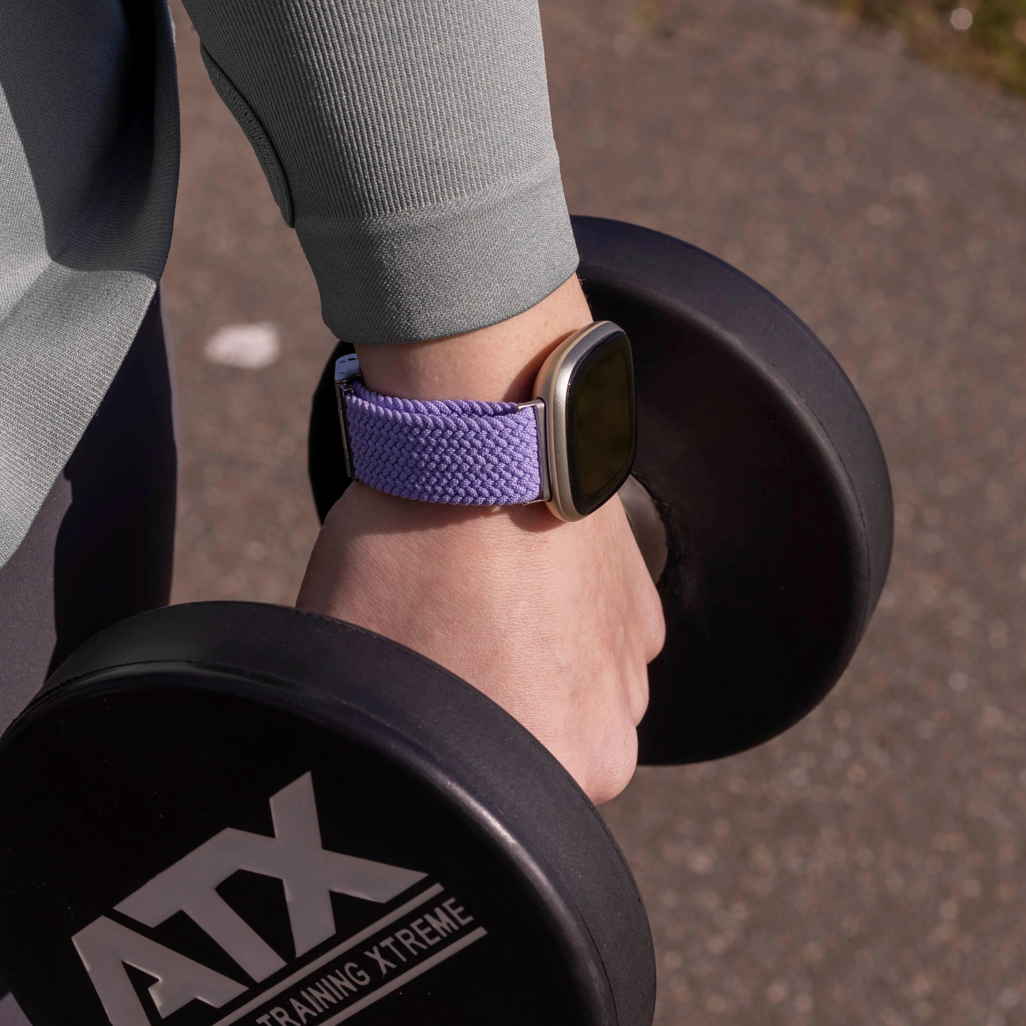 Fitbit Sense verstellbares geflochtenes Armband (Lila)