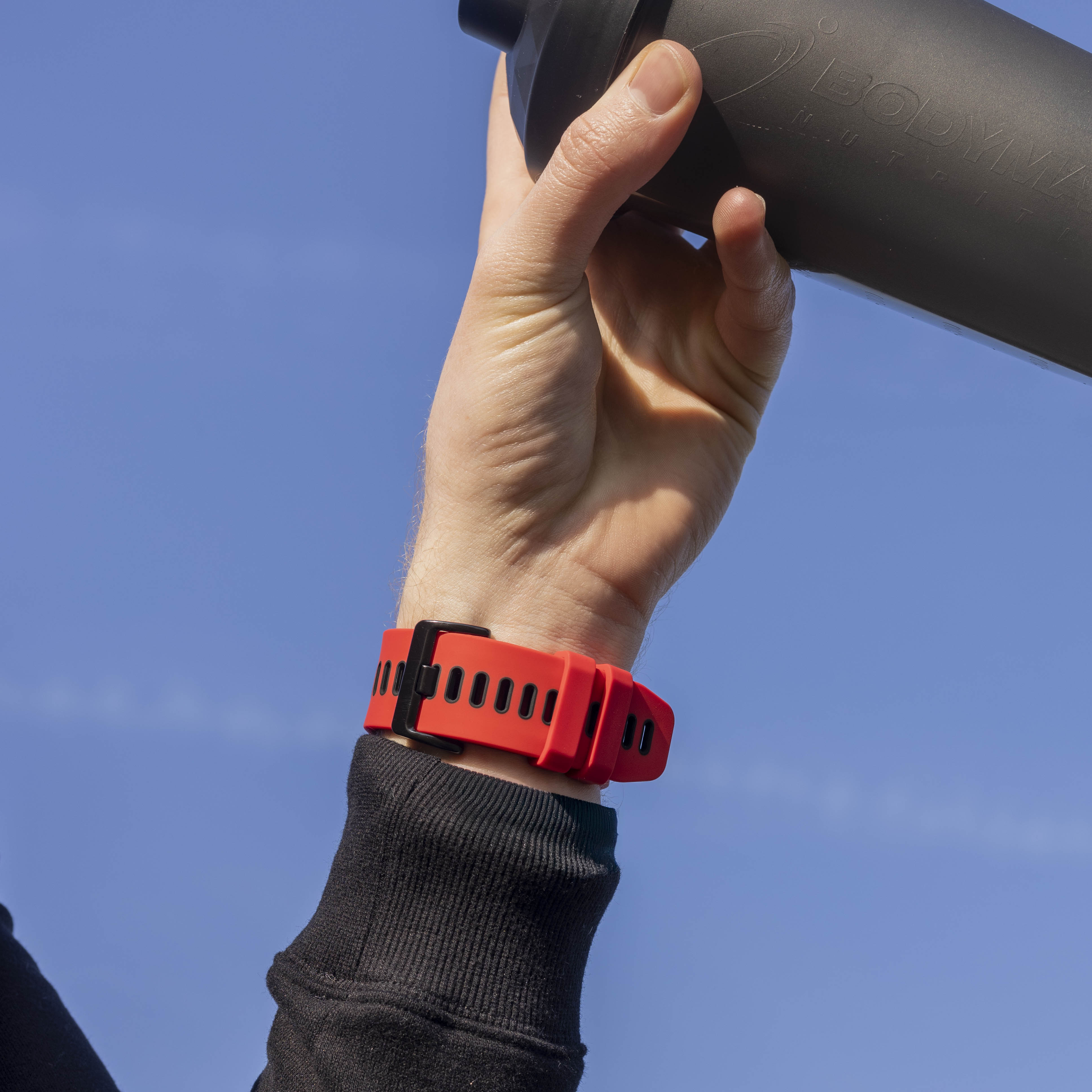 Garmin Fenix 7x Sportschnallenband (Rot/Schwarz)