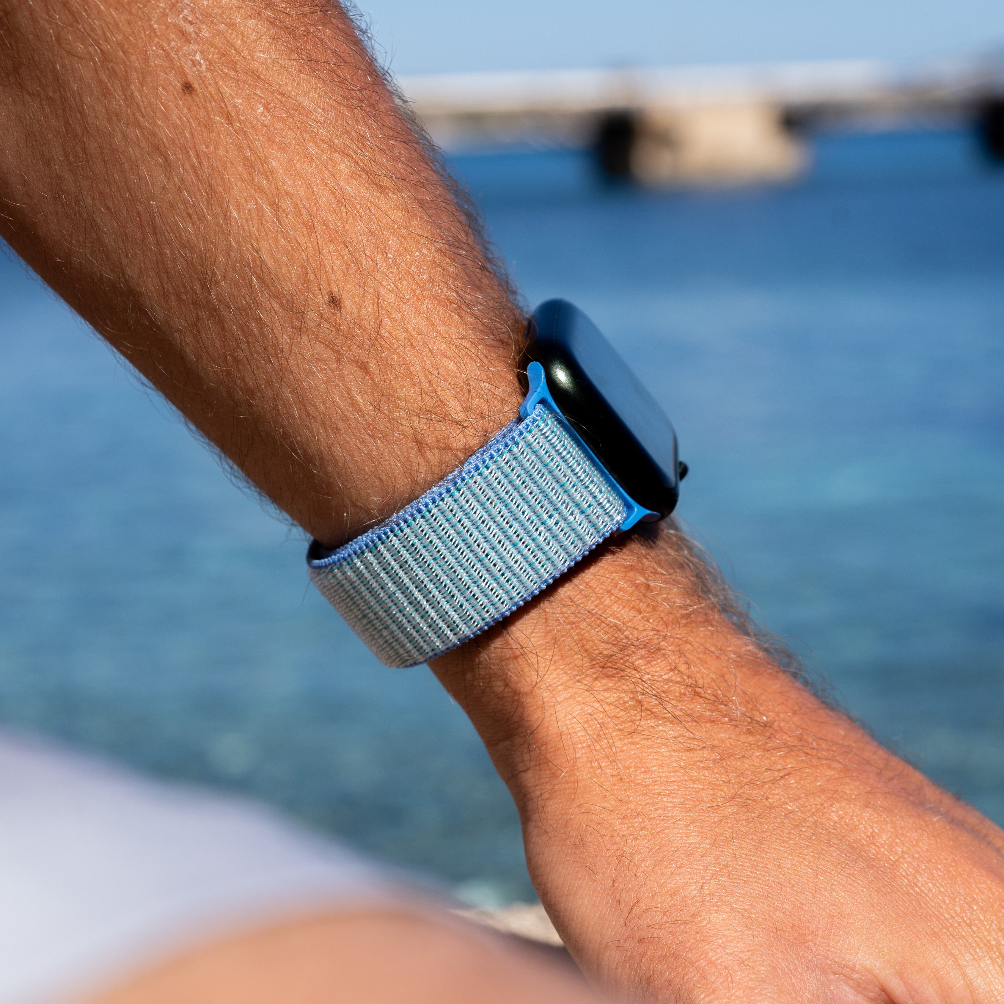 Apple Watch Nylon Loop Armband (Blau)