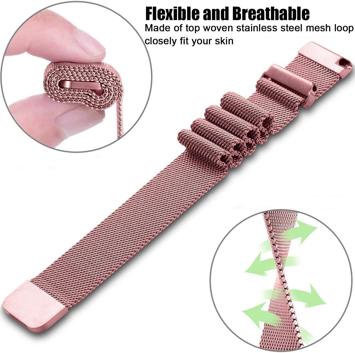 Garmin Venu 2 Milanese Armband (Rosa)