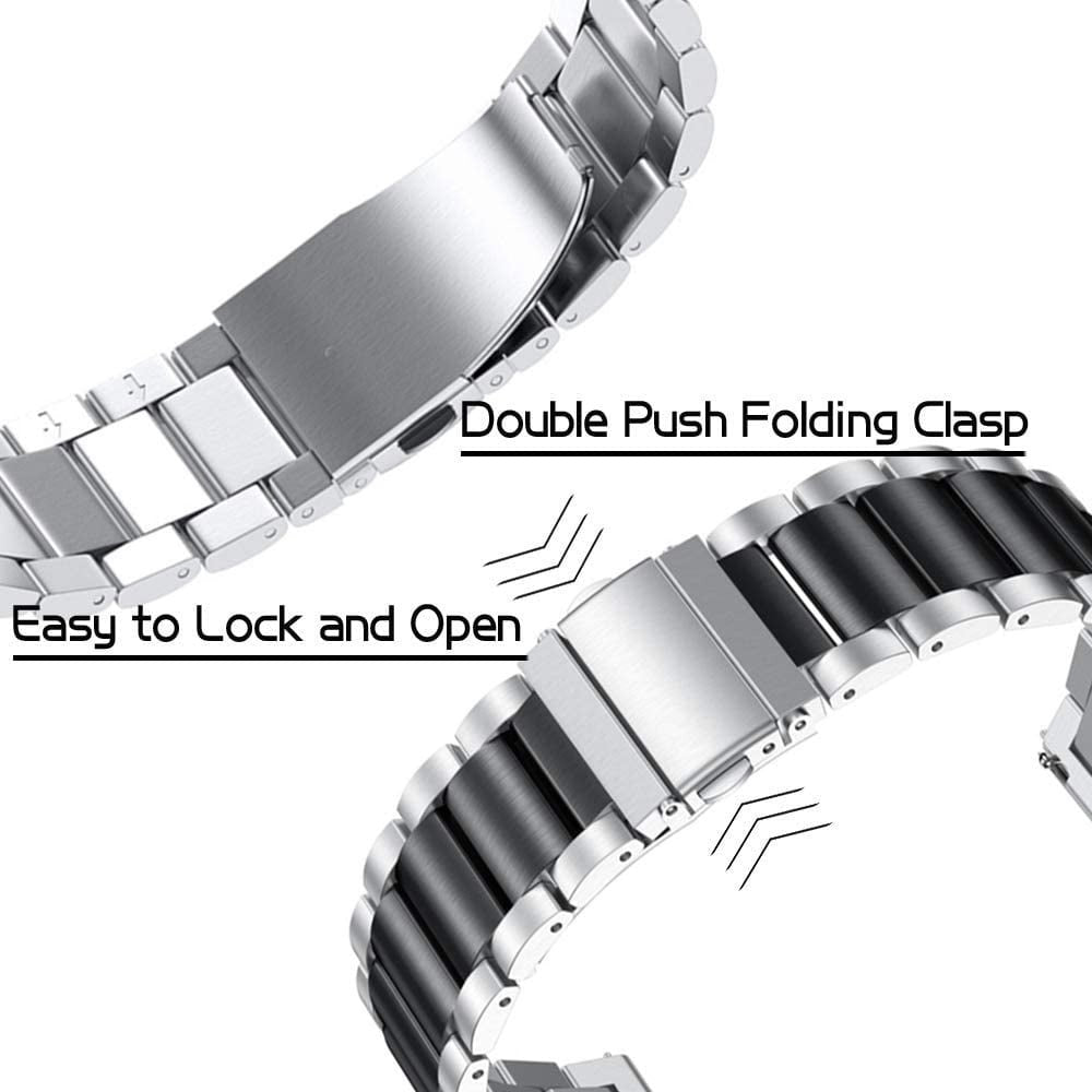 Huawei Watch 5 - 42mm Stahlarmband (Silber/Schwarz)
