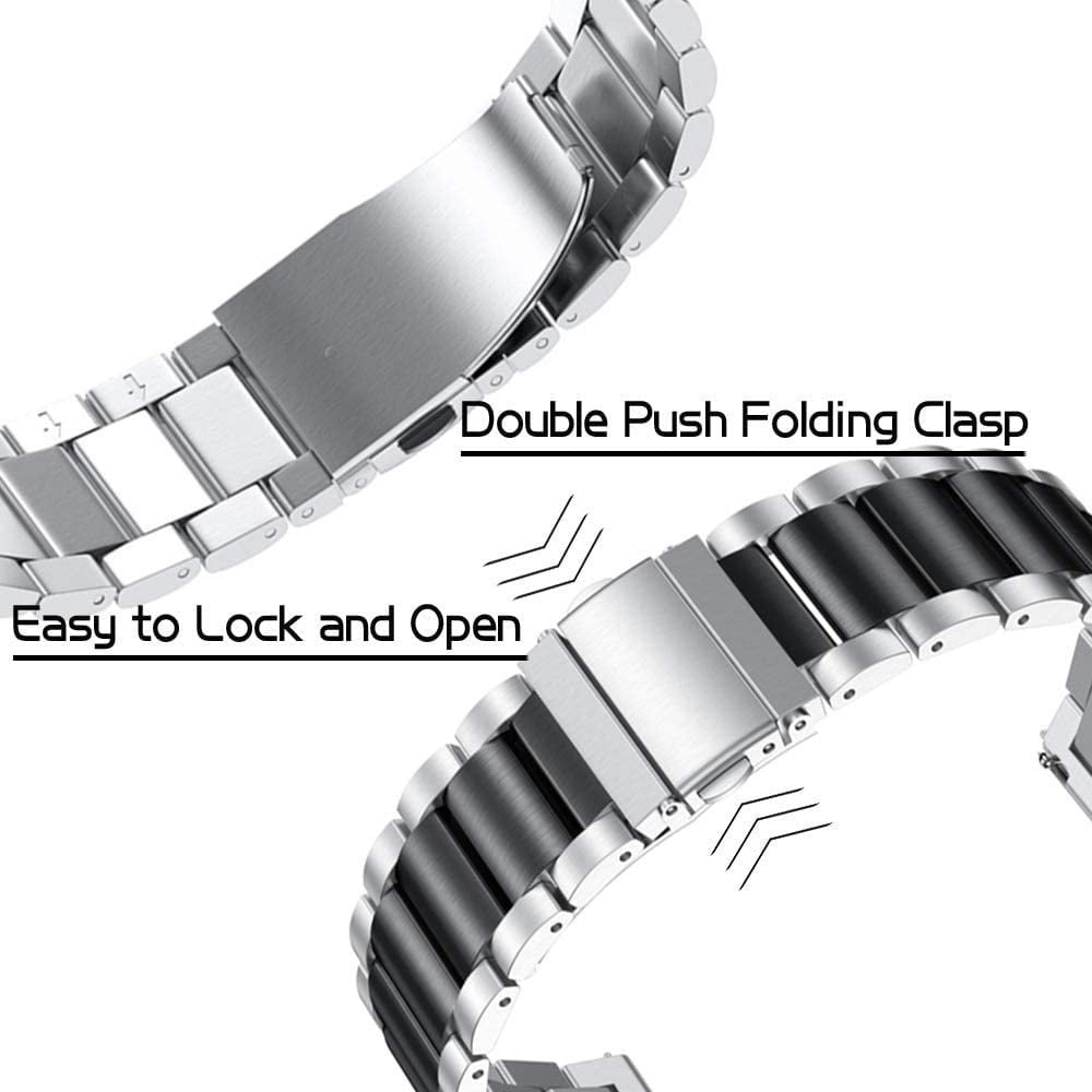 Huawei Watch GT 5 Pro - 42mm Stahlarmband (Silber/Schwarz)