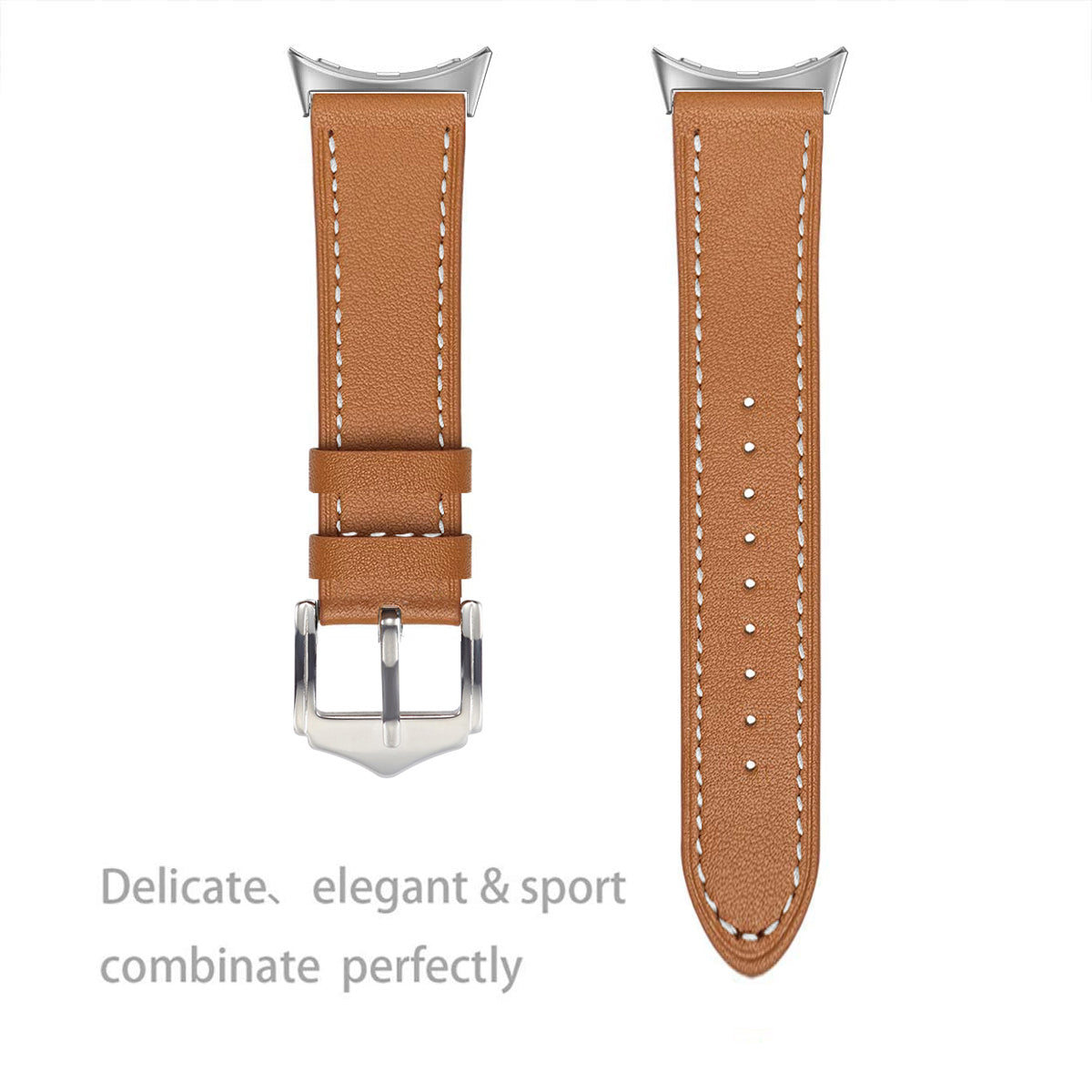 Google Pixel Watch 3 - 45mm Modernes Lederarmband (Braun)