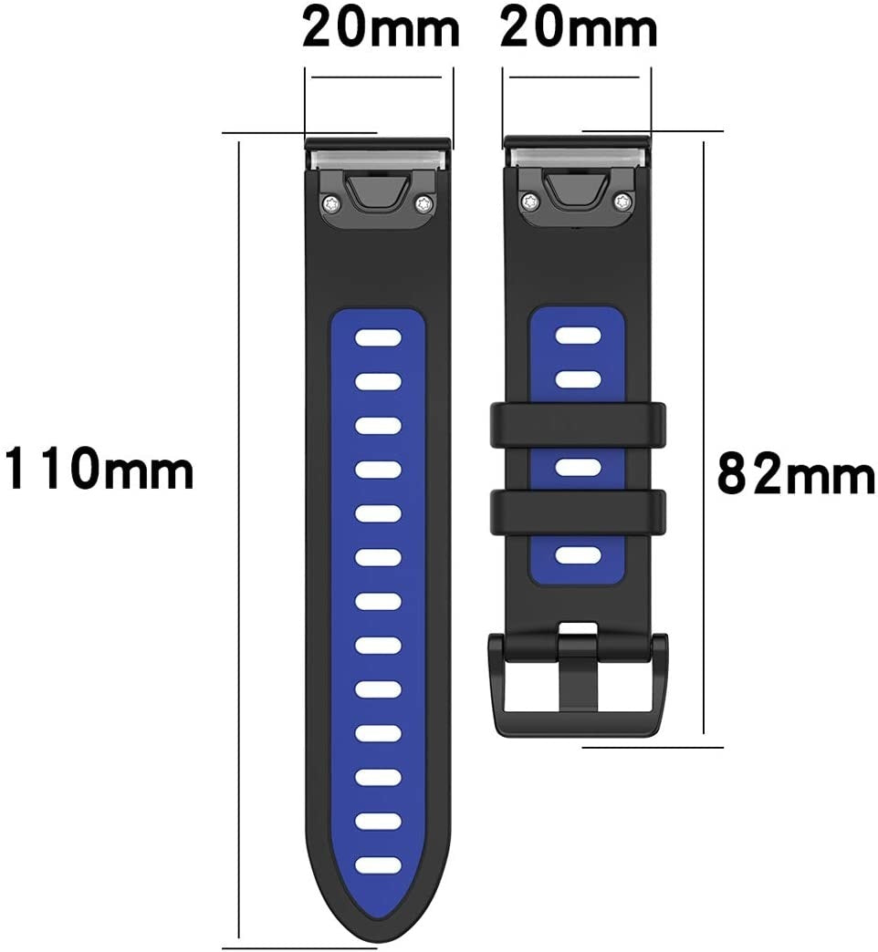 Garmin D2 Delta S Sport Buckle Strap (Black/Blue)