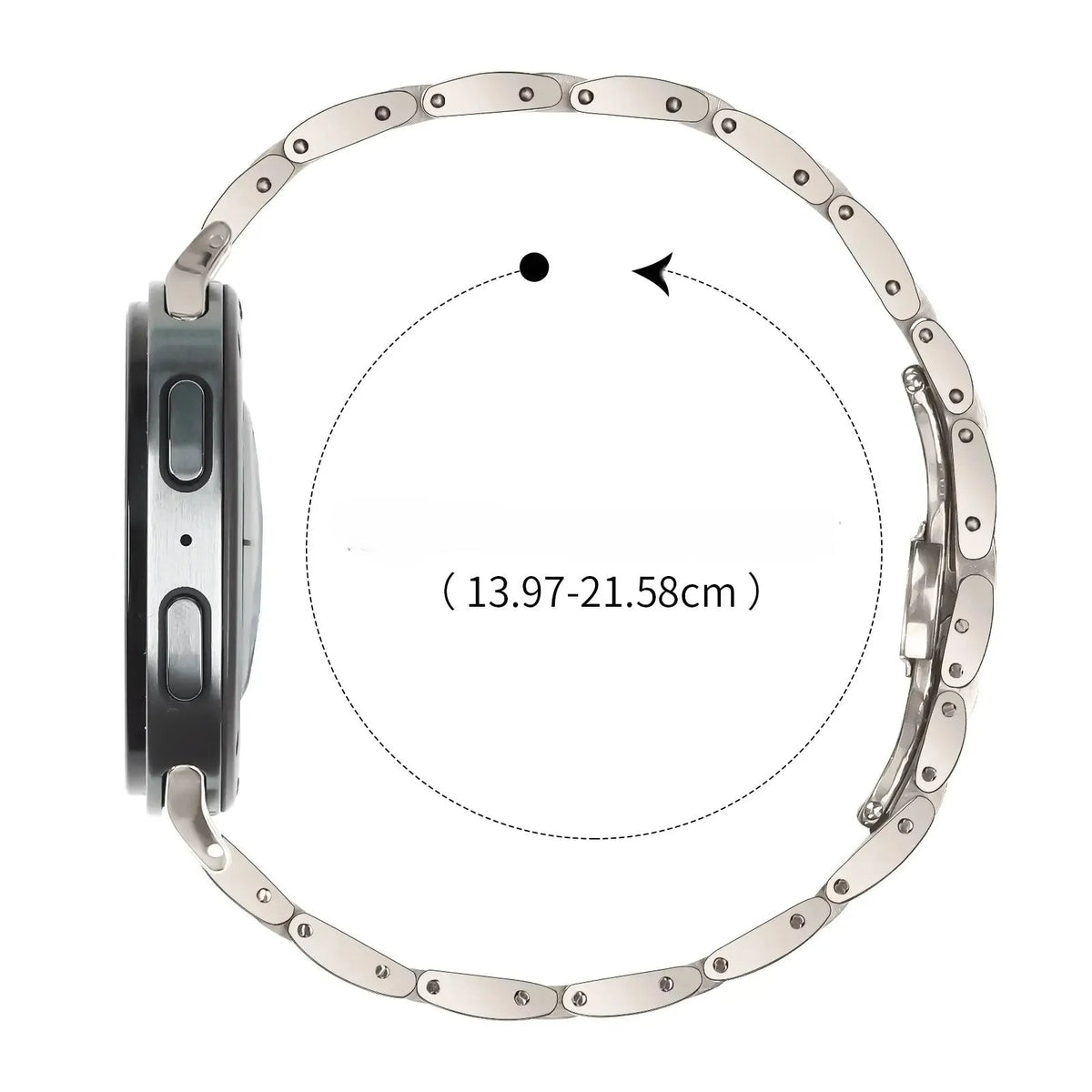 Samsung Galaxy Watch 8 - 40mm Slimfit Steel Strap (Starlight)