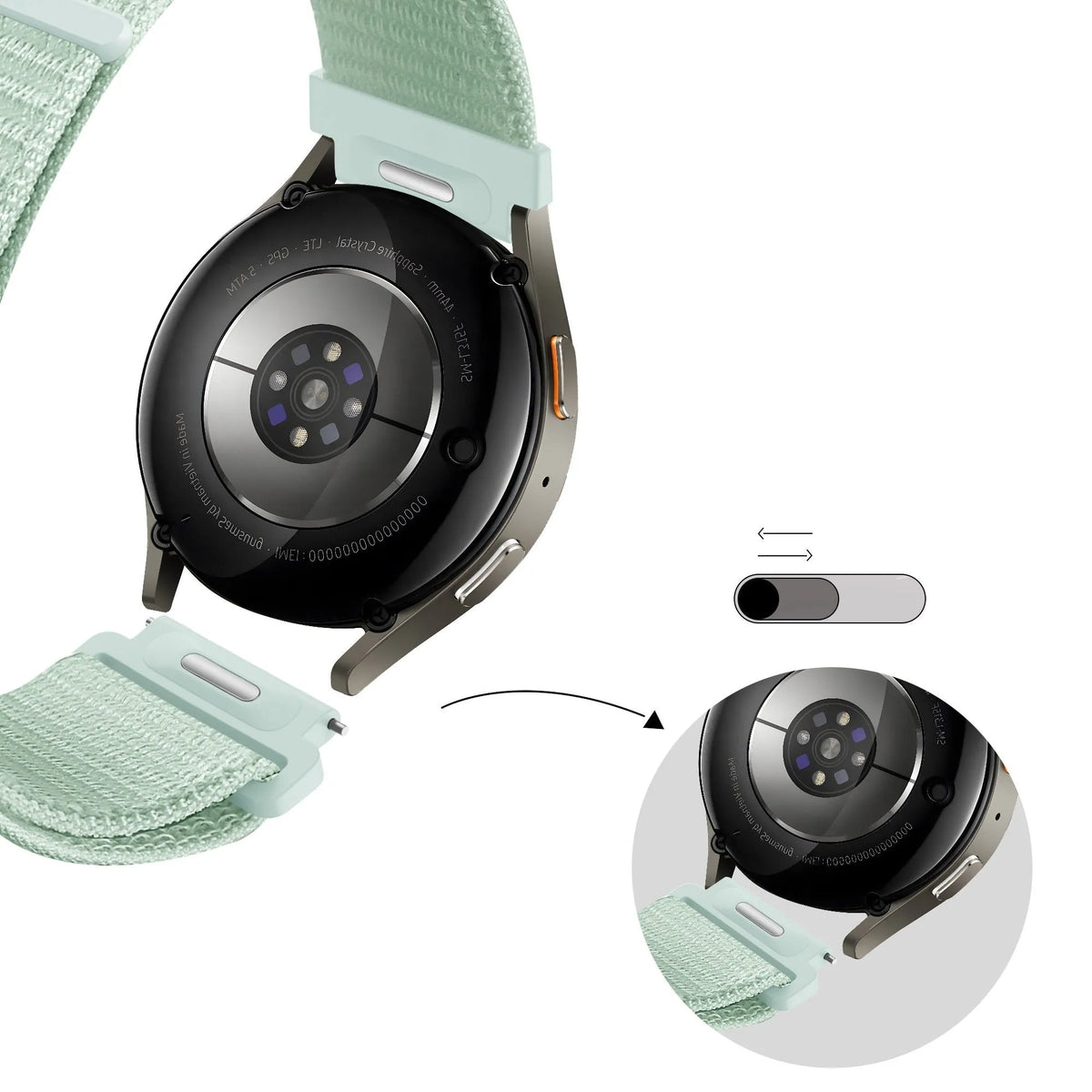 Bandz Xiaomi Amazfit GTS Nylon Strap 'Easy Fit' (Light Green)