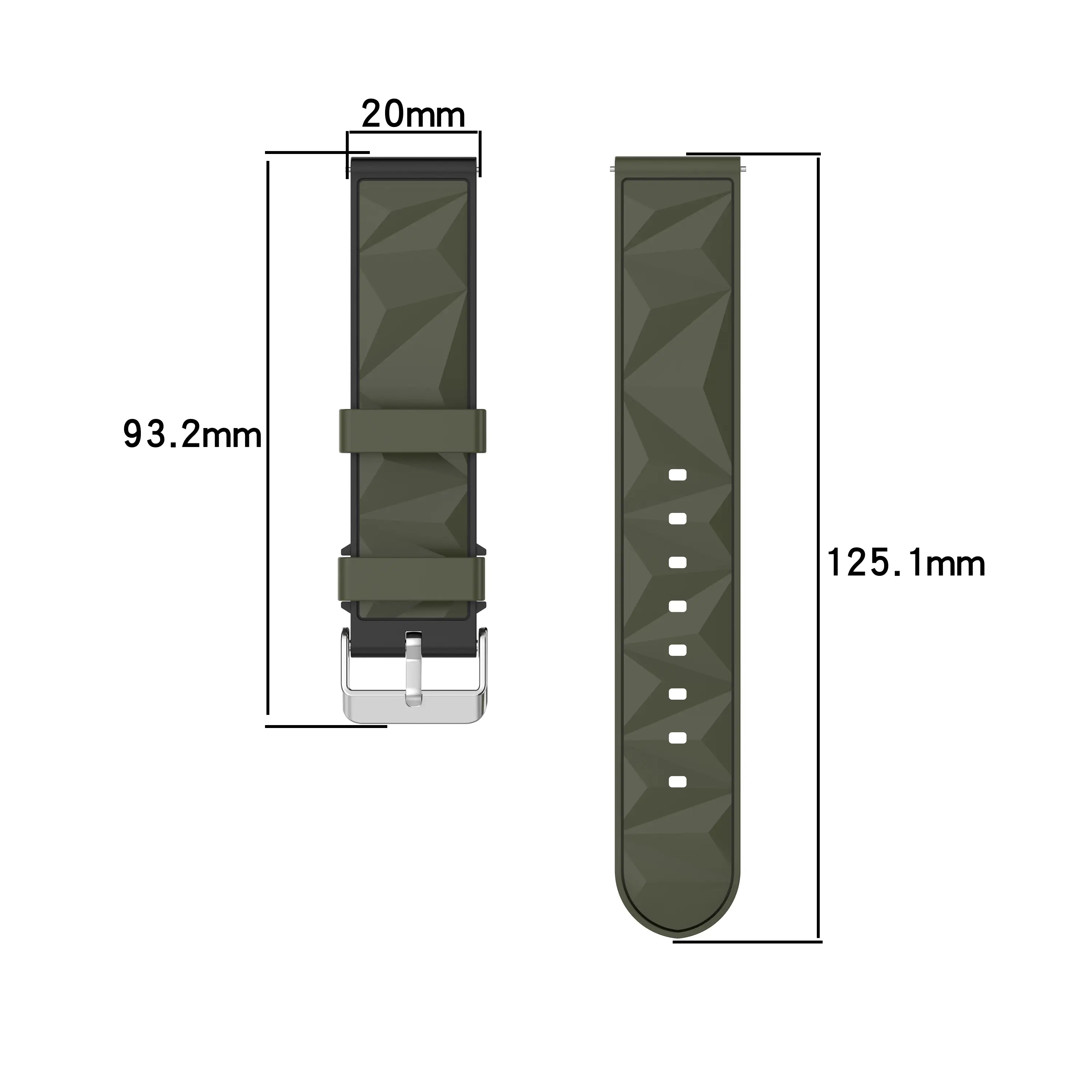Polar Pacer Diamond Sport Strap (Army Green/Black)