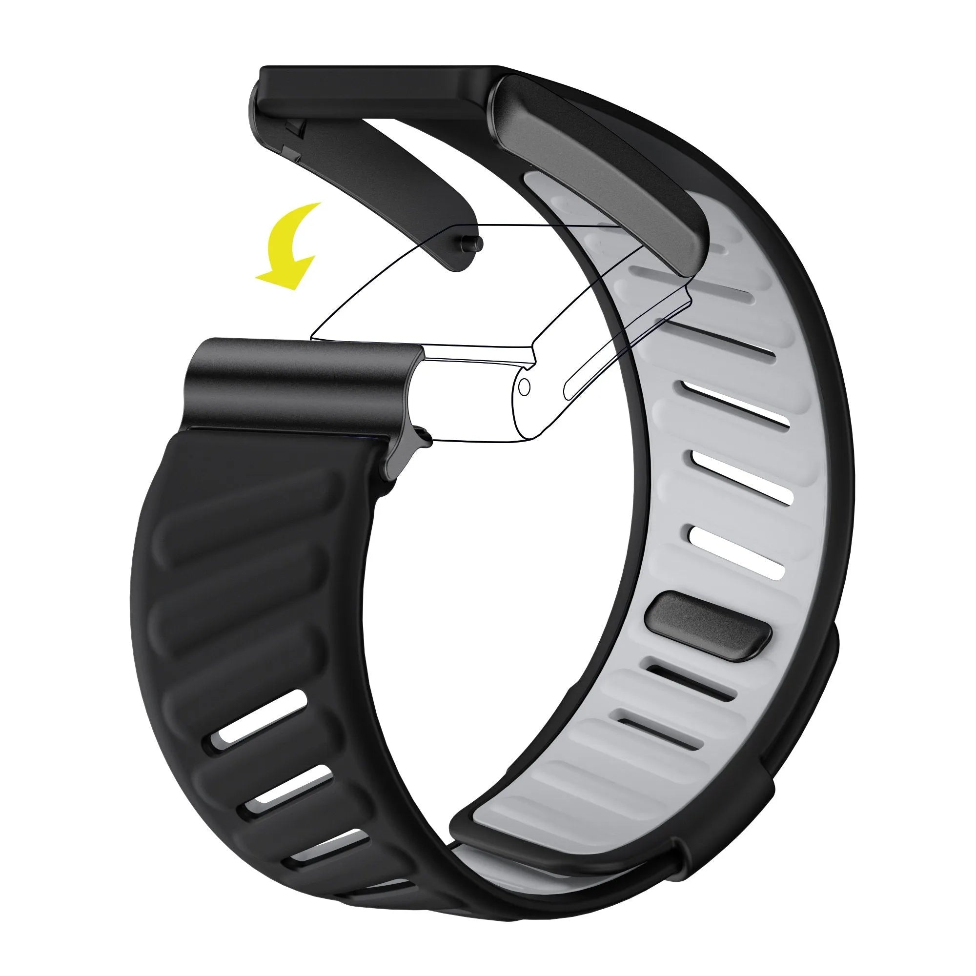 Kompatibel mit Whoop 4.0 Sportarmband (Schwarz/Grau)