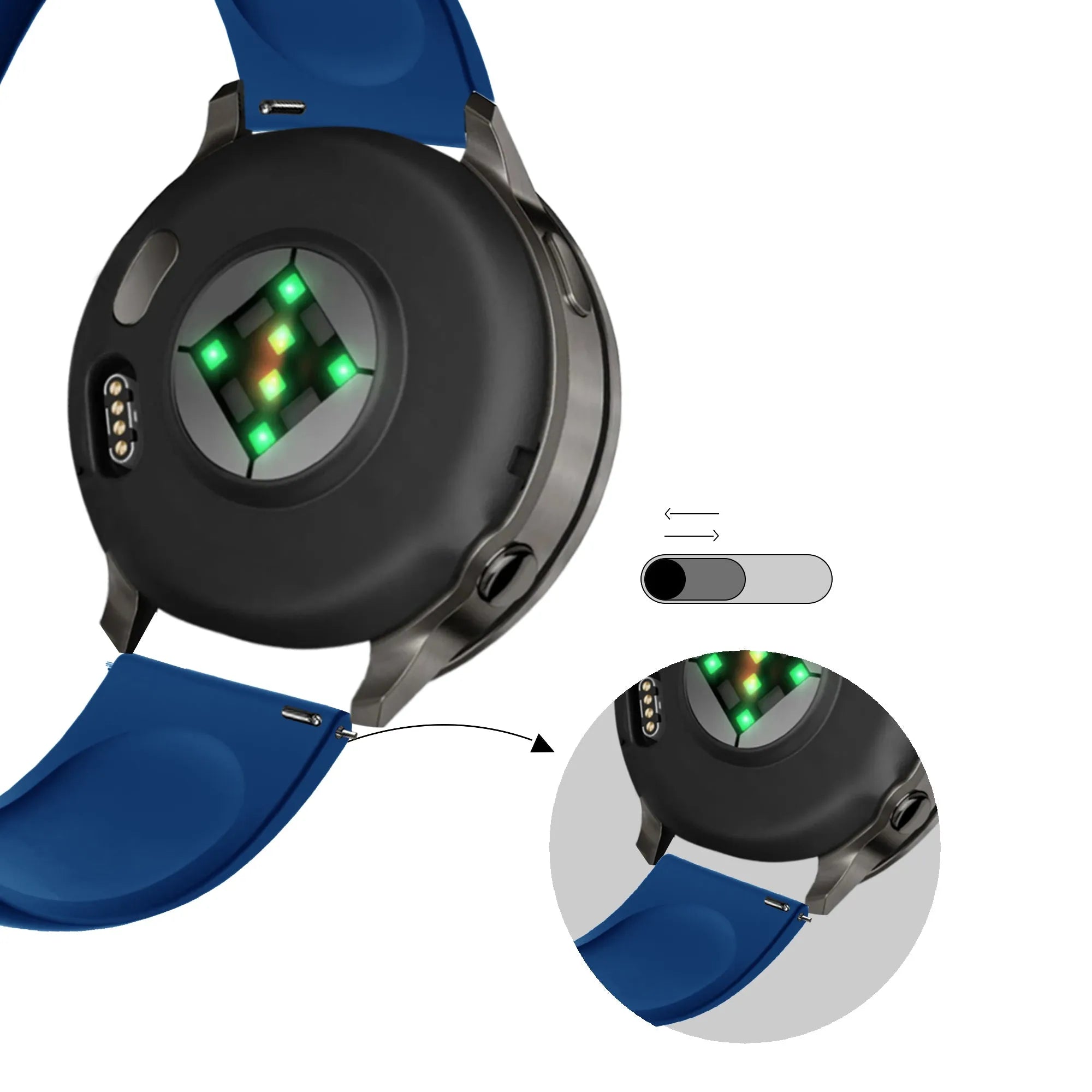 Bandz Garmin Forerunner 265s Sportarmband 'Deluxe' (Royal Blau)