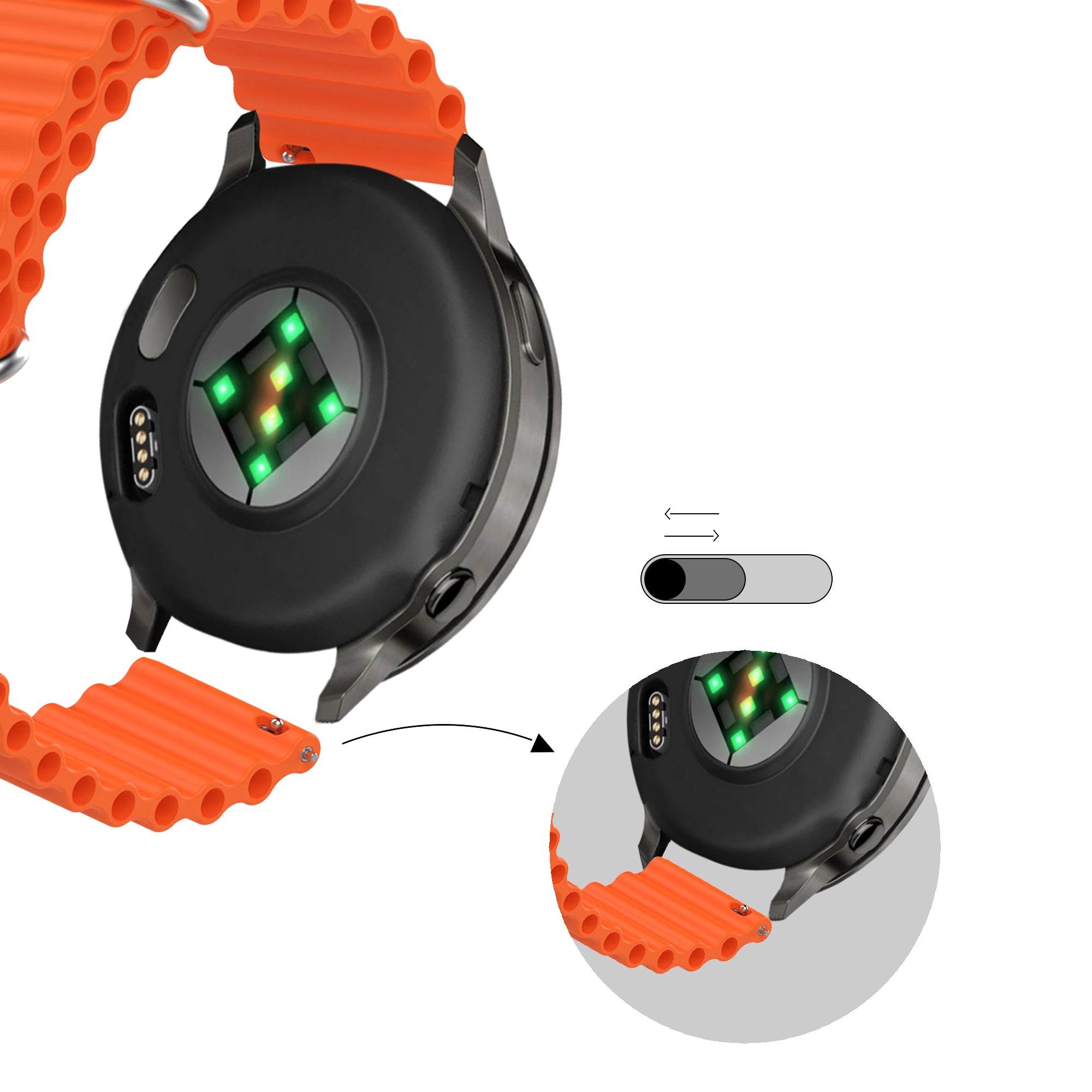 Bandz Garmin Venu 4 - 45mm Ocean Armband 'Classic' (Orange)