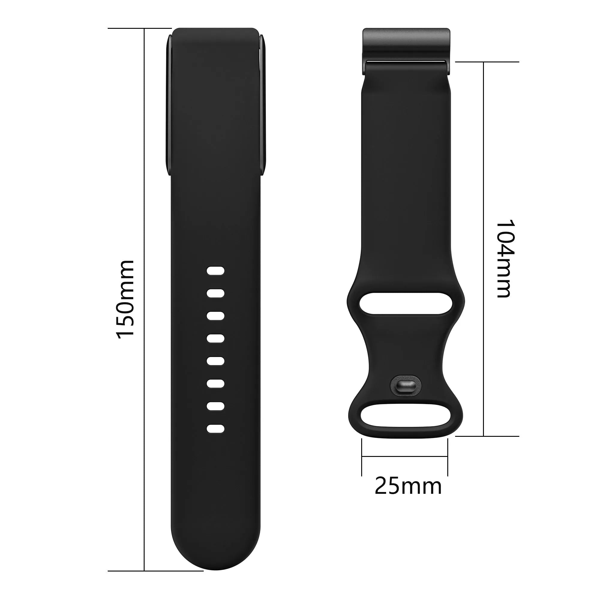 Kompatibel mit Whoop 4.0 Silikonarmband (Schwarz)