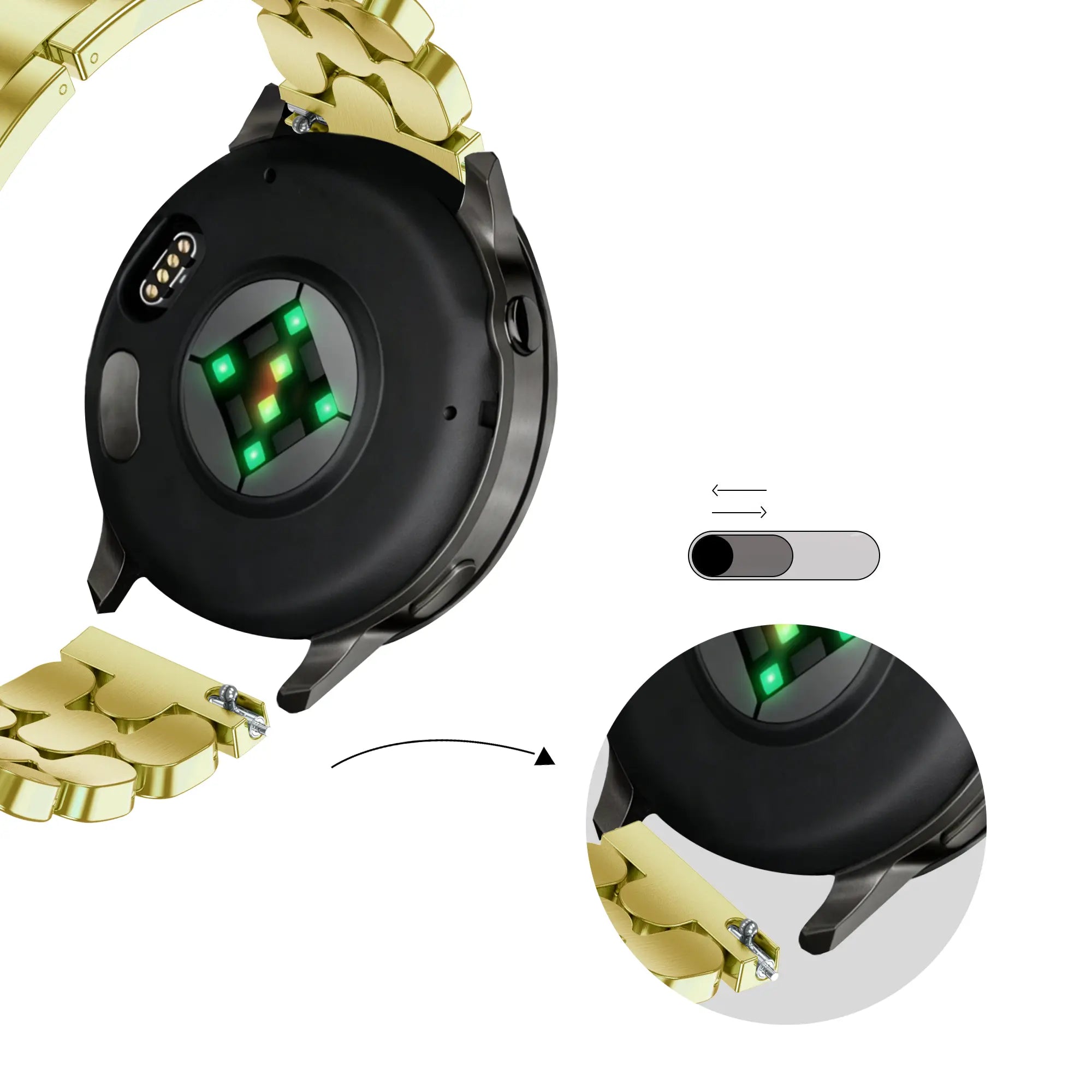 Bandz Garmin Venu 3s Stahlarmband 'Oval' (Gold)