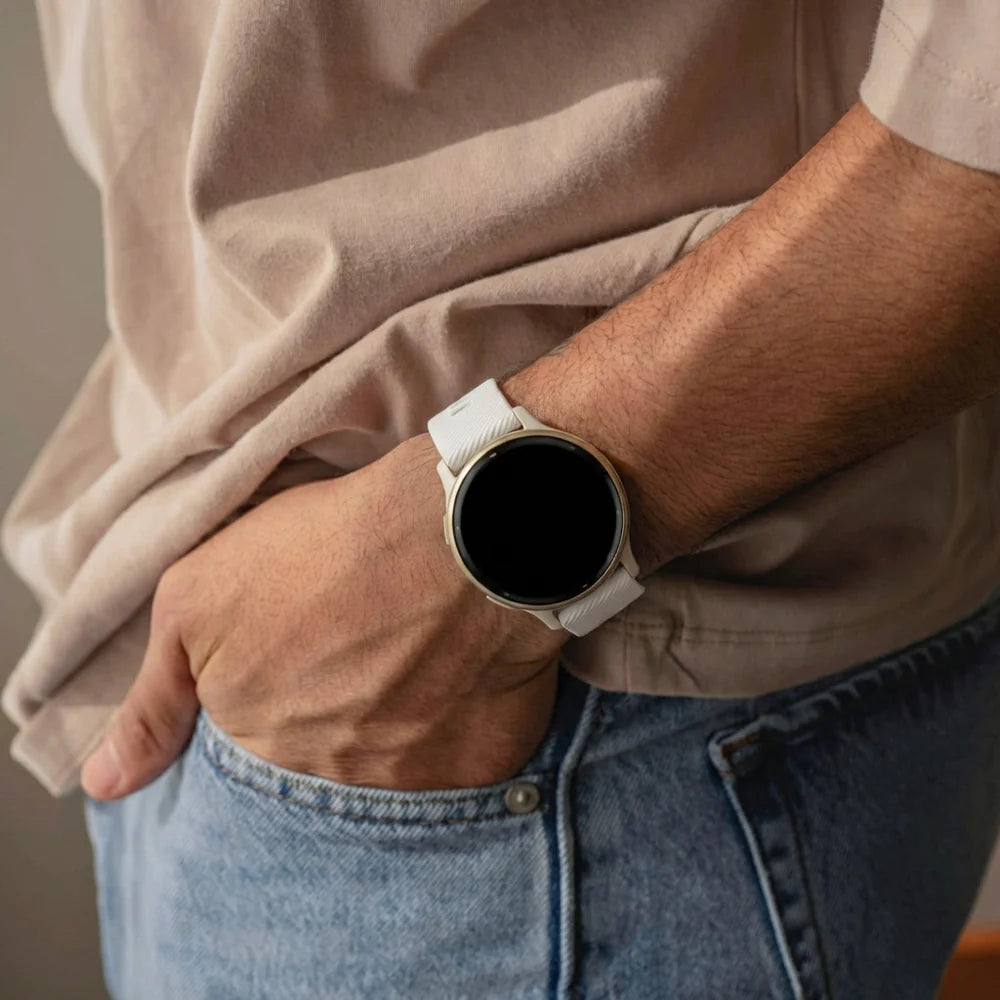 Garmin Vivoactive 3 Silikonarmband (Weiß)