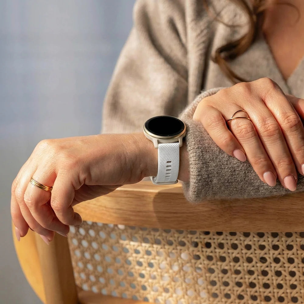 Garmin Vivoactive 3 Silikonarmband (Weiß)