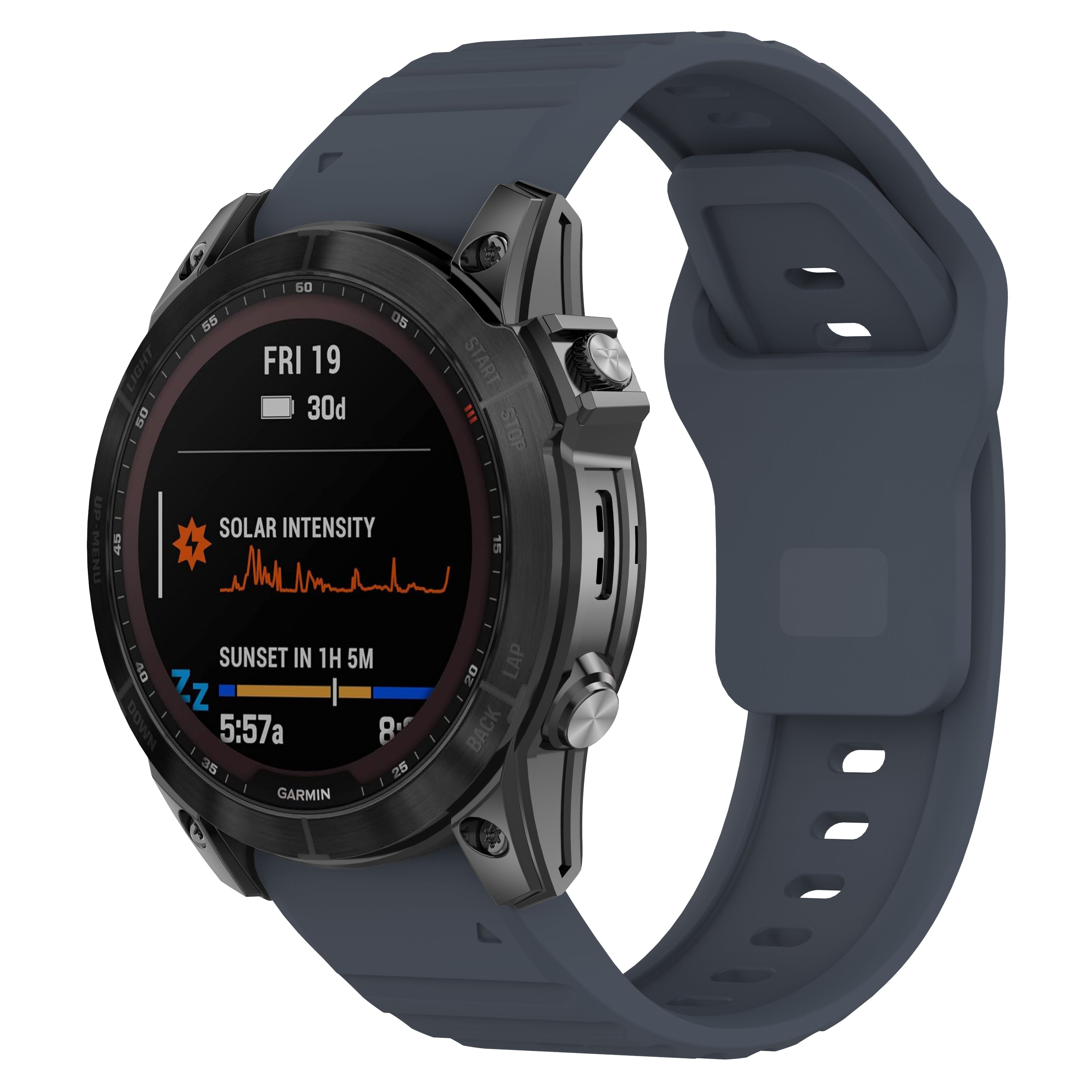 Garmin Tactix 8 - 47mm Outdoor Silikonarmband (Graublau)