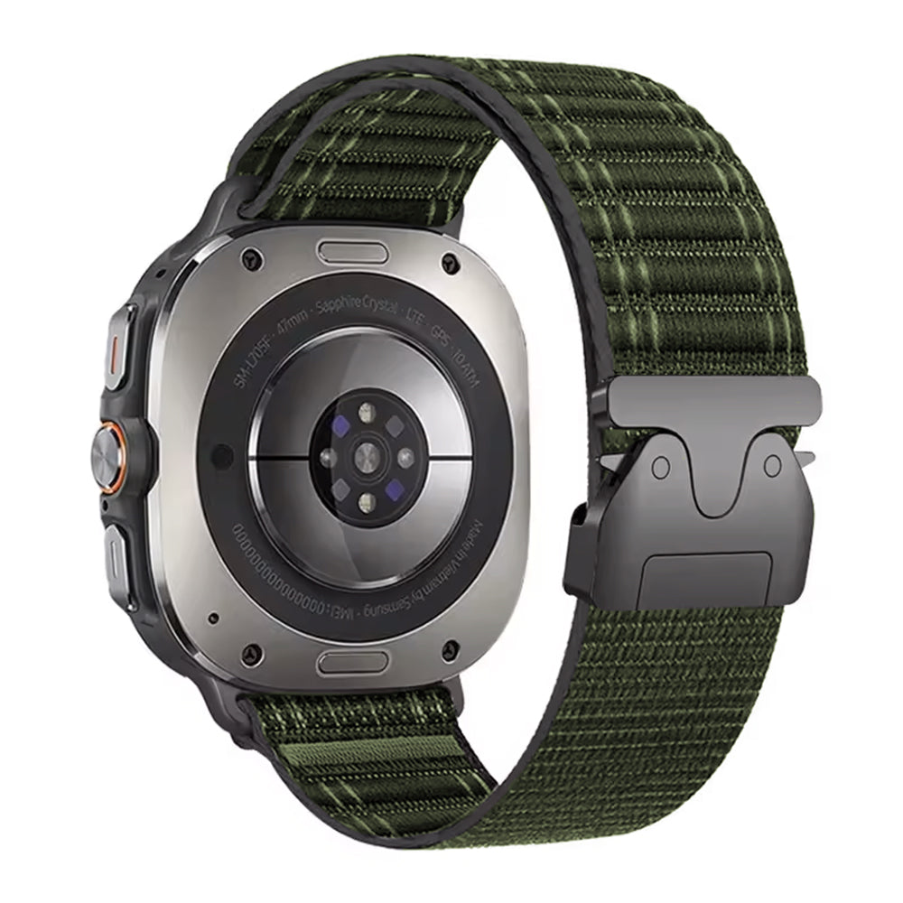 Samsung Galaxy Watch Ultra Wave Nylonarmband mit P-Schnalle (Grün)