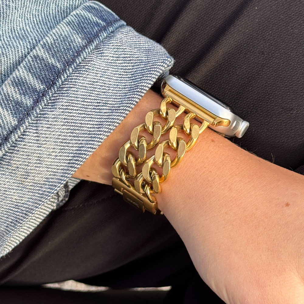 xoxo Wildhearts Apple Watch Stahlarmband - Ketten-Armband (Gold) - 38/40/41/42mm