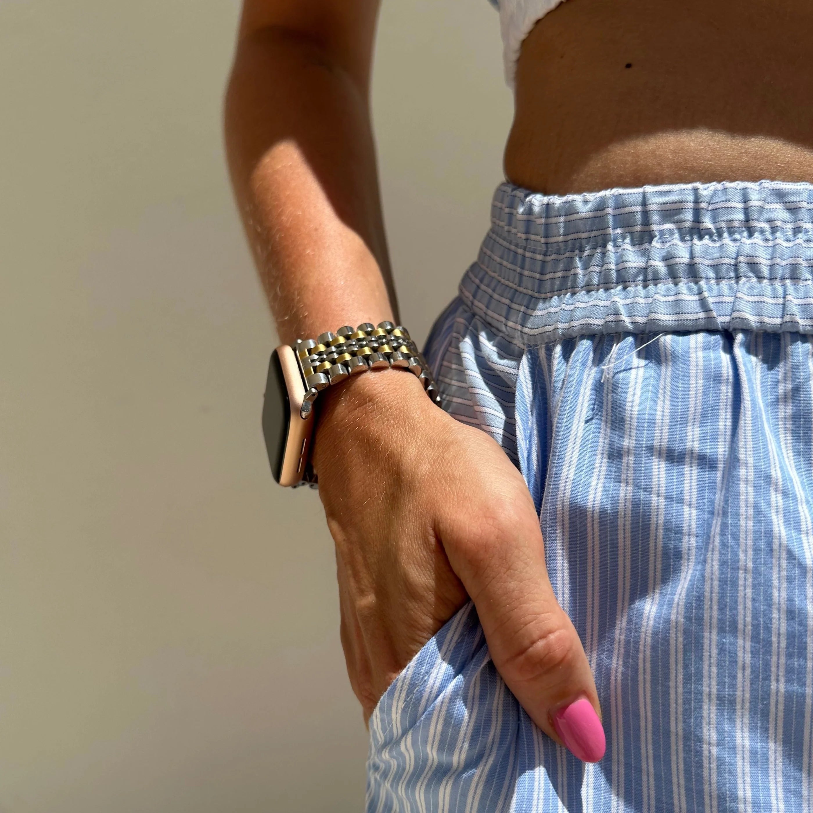 xoxo Wildhearts Apple Watch Stahlarmband (Silber/Gold)