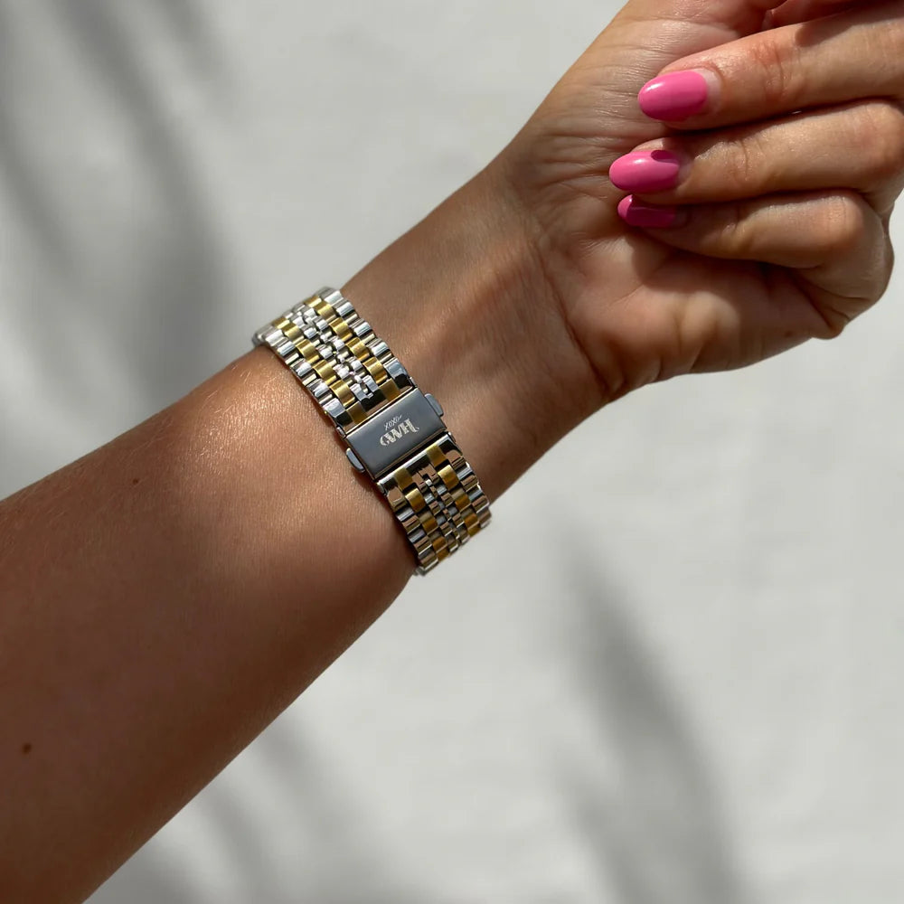 xoxo Wildhearts Apple Watch Stahlarmband (Silber/Gold)