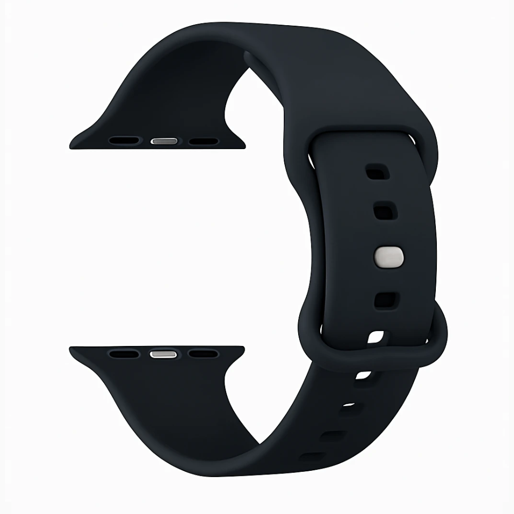 Apple Watch Klassisches Silikonarmband (Schwarz)