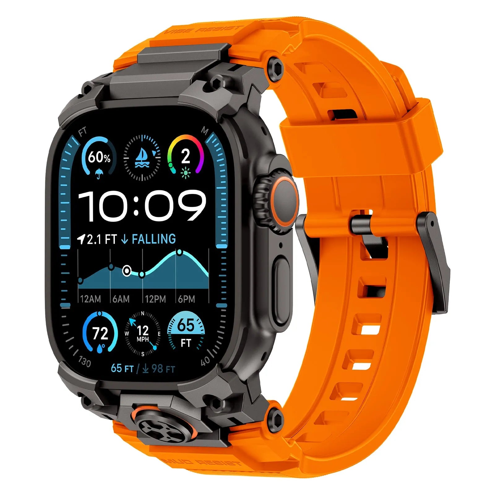 Apple Watch 'Four Claw' Silikonarmband (Orange)