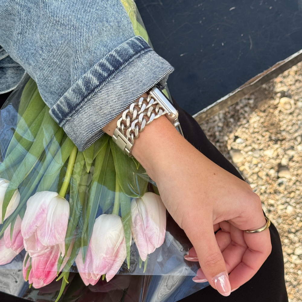 xoxo Wildhearts Apple Watch Stahlarmband - Ketten-Armband (Silver) - 38/40/41/42mm