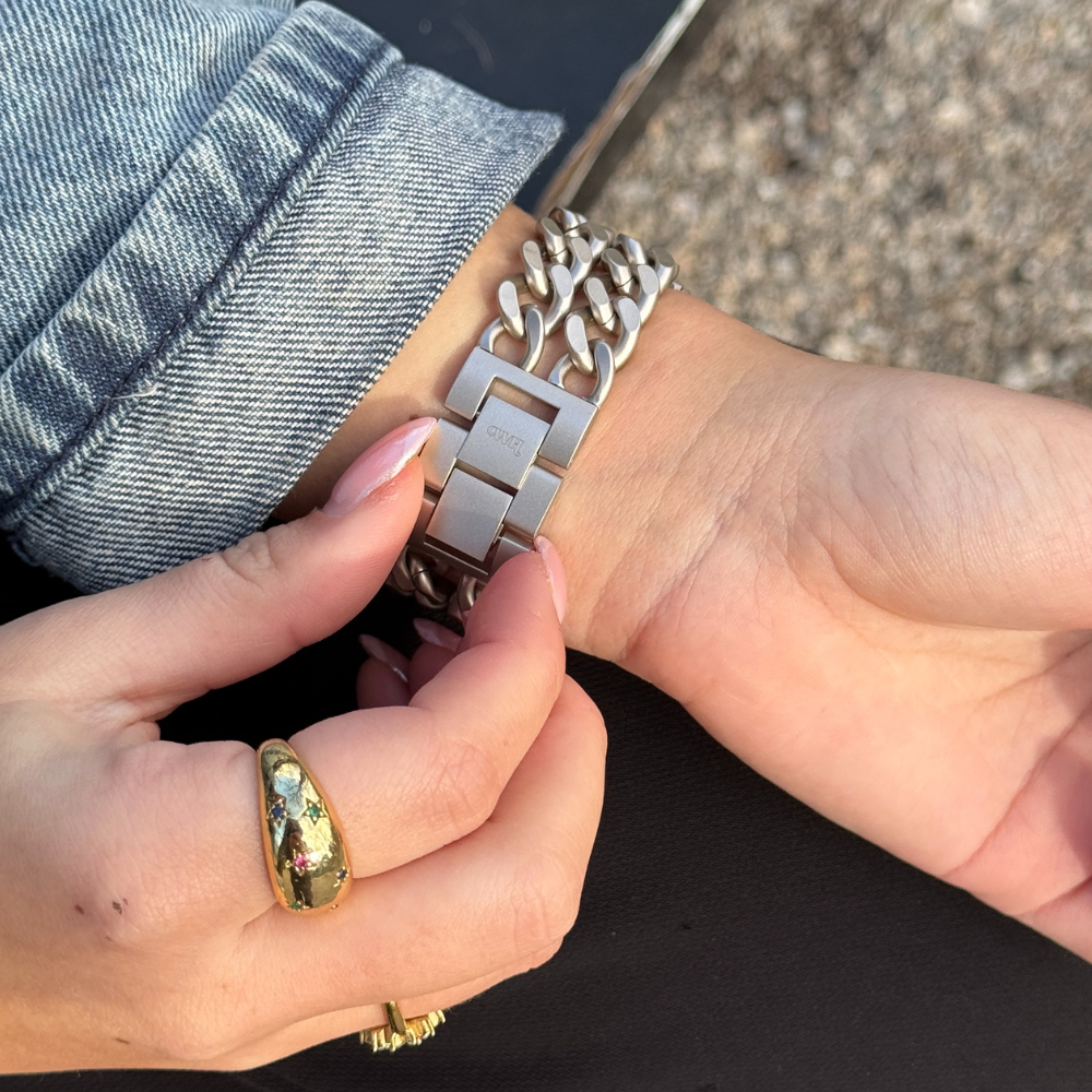 xoxo Wildhearts Apple Watch Stahlarmband - Ketten-Armband (Silver) - 38/40/41/42mm