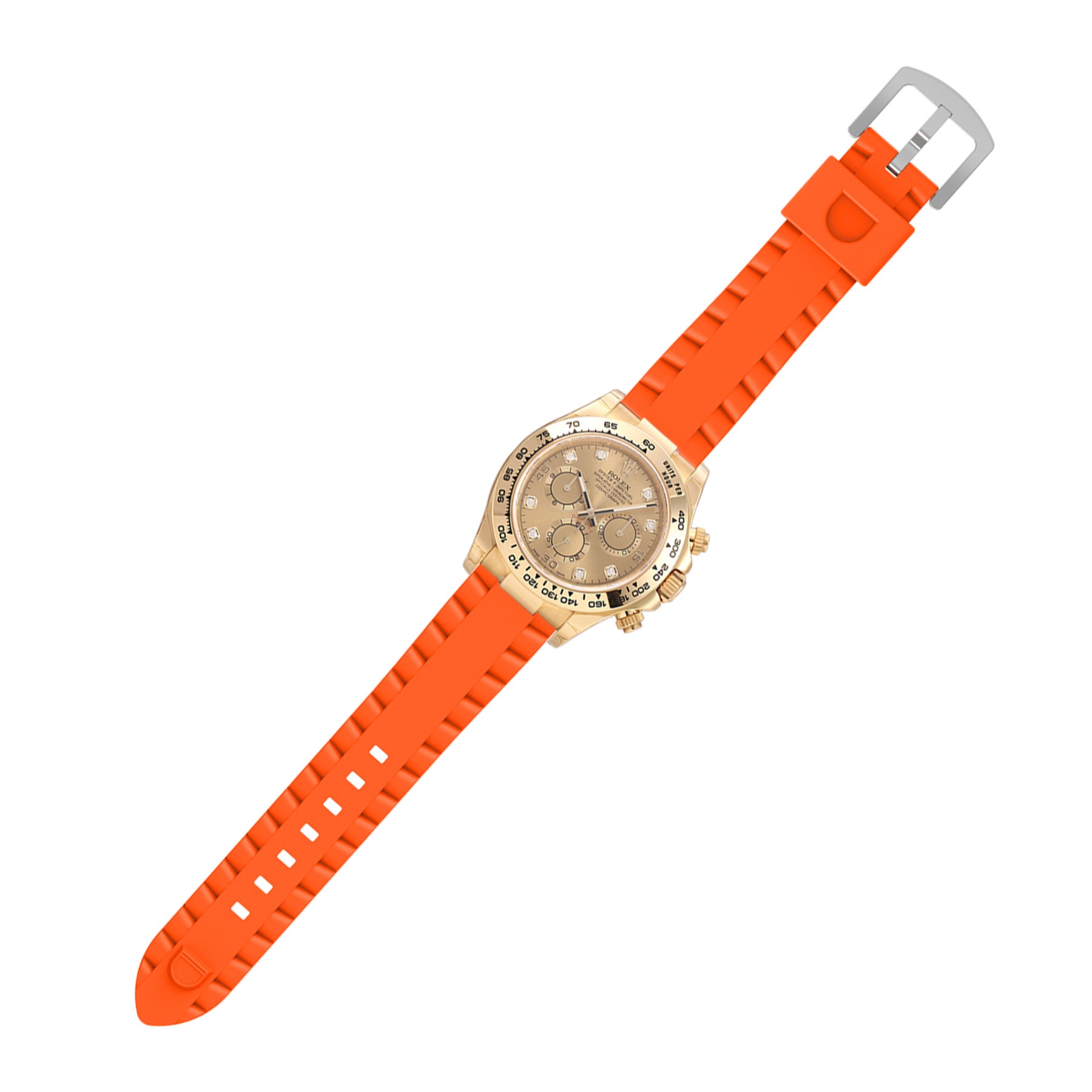 Universal 24mm Gewebtes Silikonarmband (Orange)