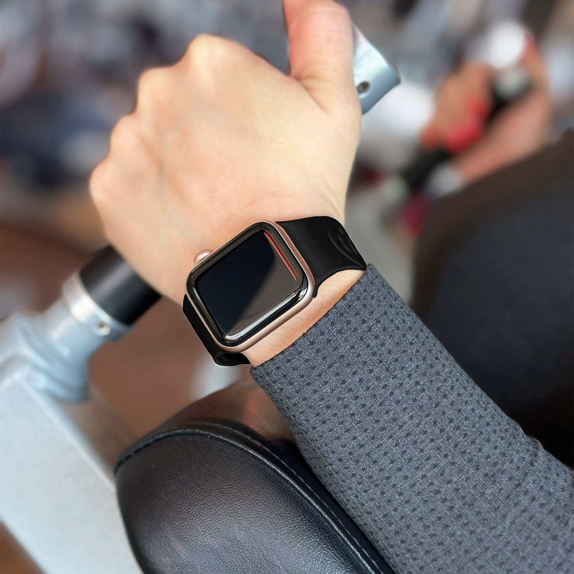 Apple Watch Silikon Kettenarmband (Schwarz)