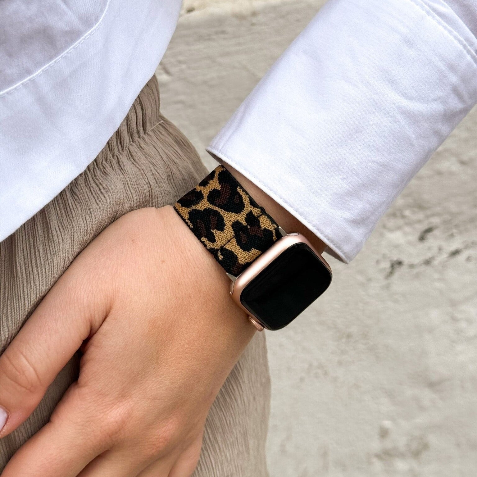 Apple Watch Elastisch Armband (Leopard)
