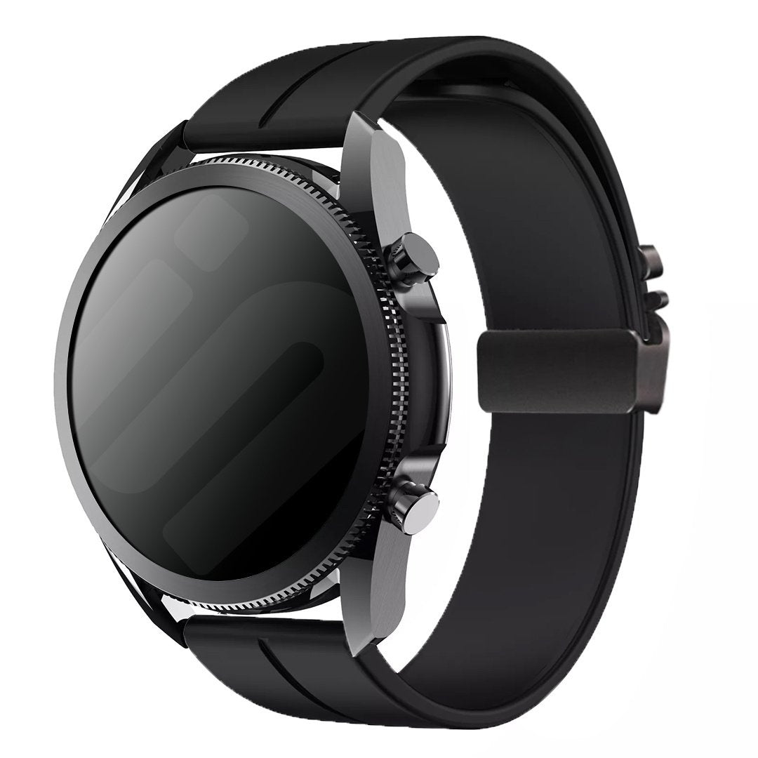 Withings Scan Watch Nova Silikonarmband mit P-Schnalle (Schwarz)