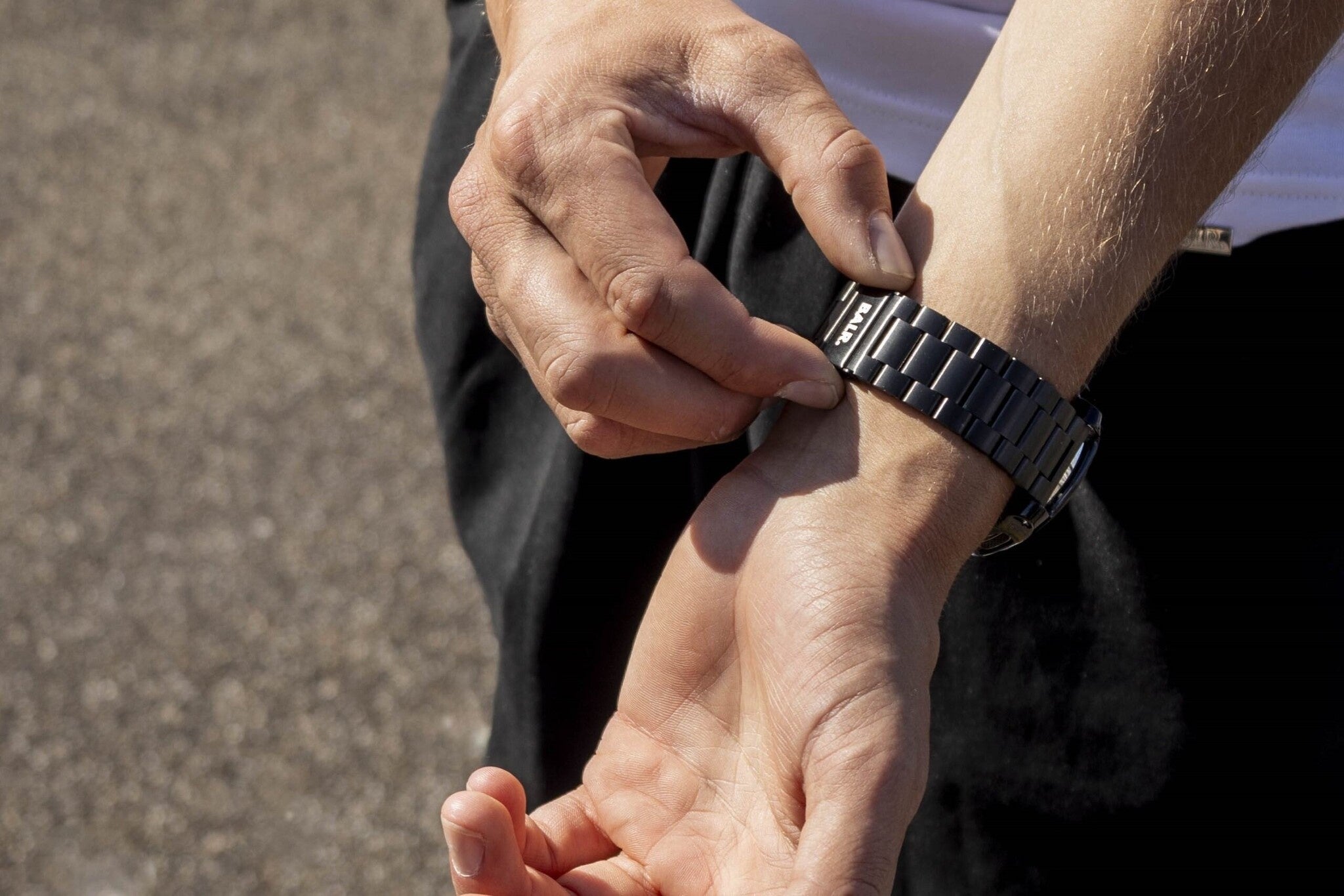 BALR Samsung Galaxy Watch 46mm Stahl Gliederarmband (Schwarz)