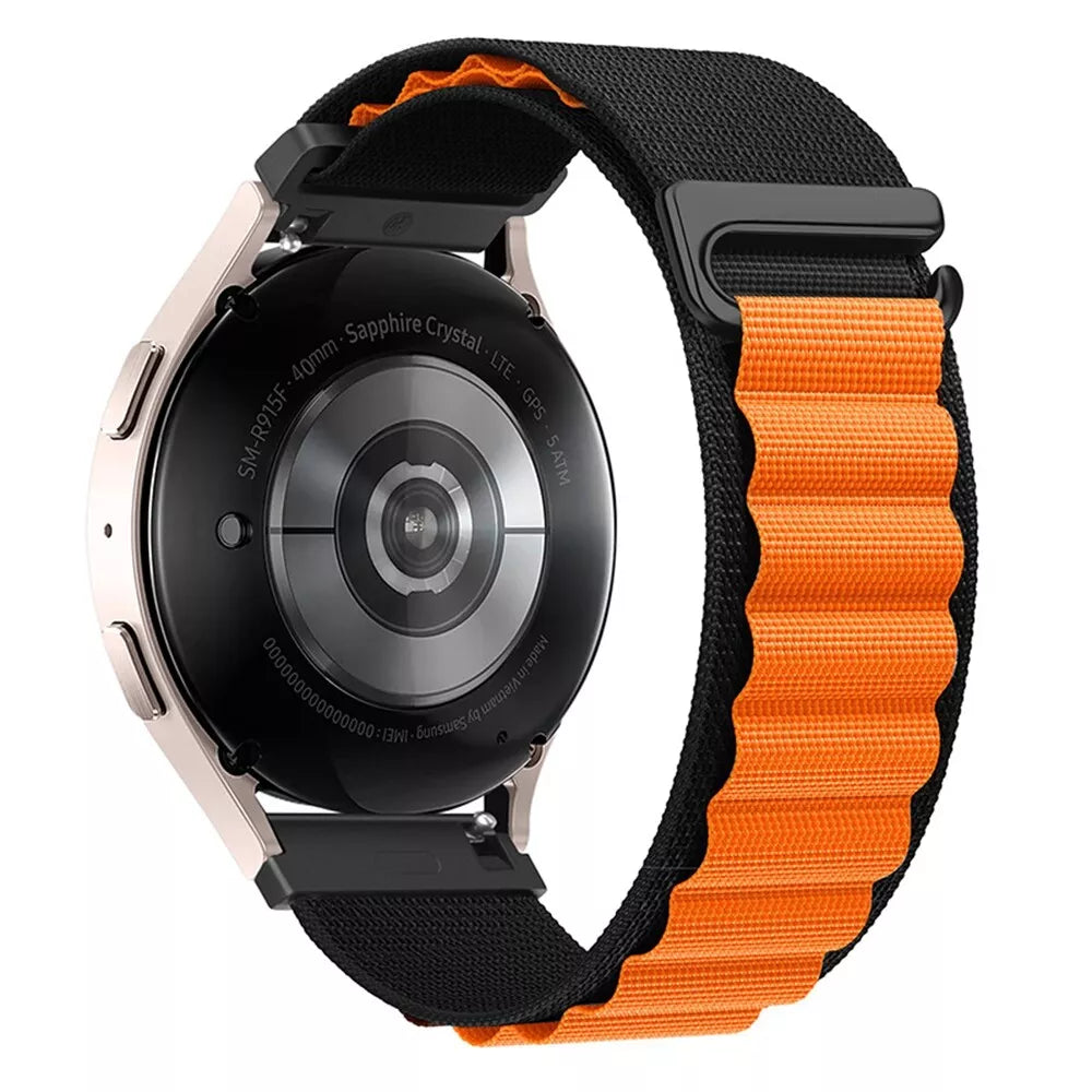 Suunto Run Alpine Nylonarmband (schwarz/orange)