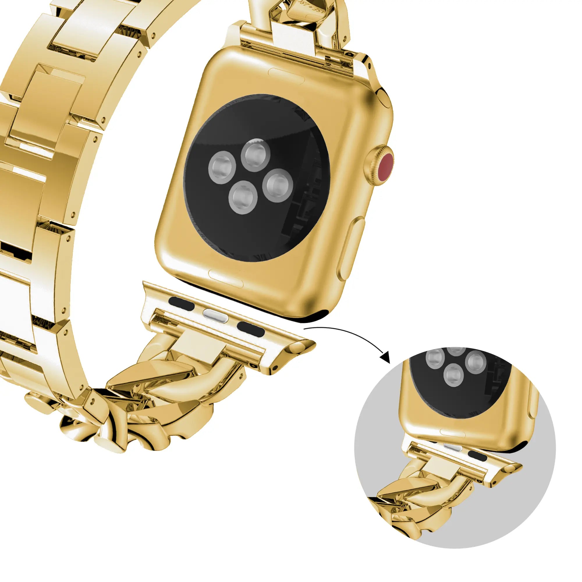 Bandz Apple Watch Chain Diamond Armband (Gold)