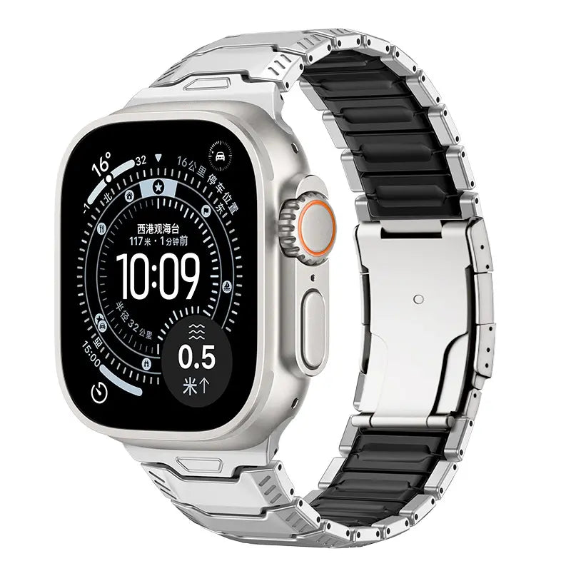 apple watch titanium mecha band titanium black