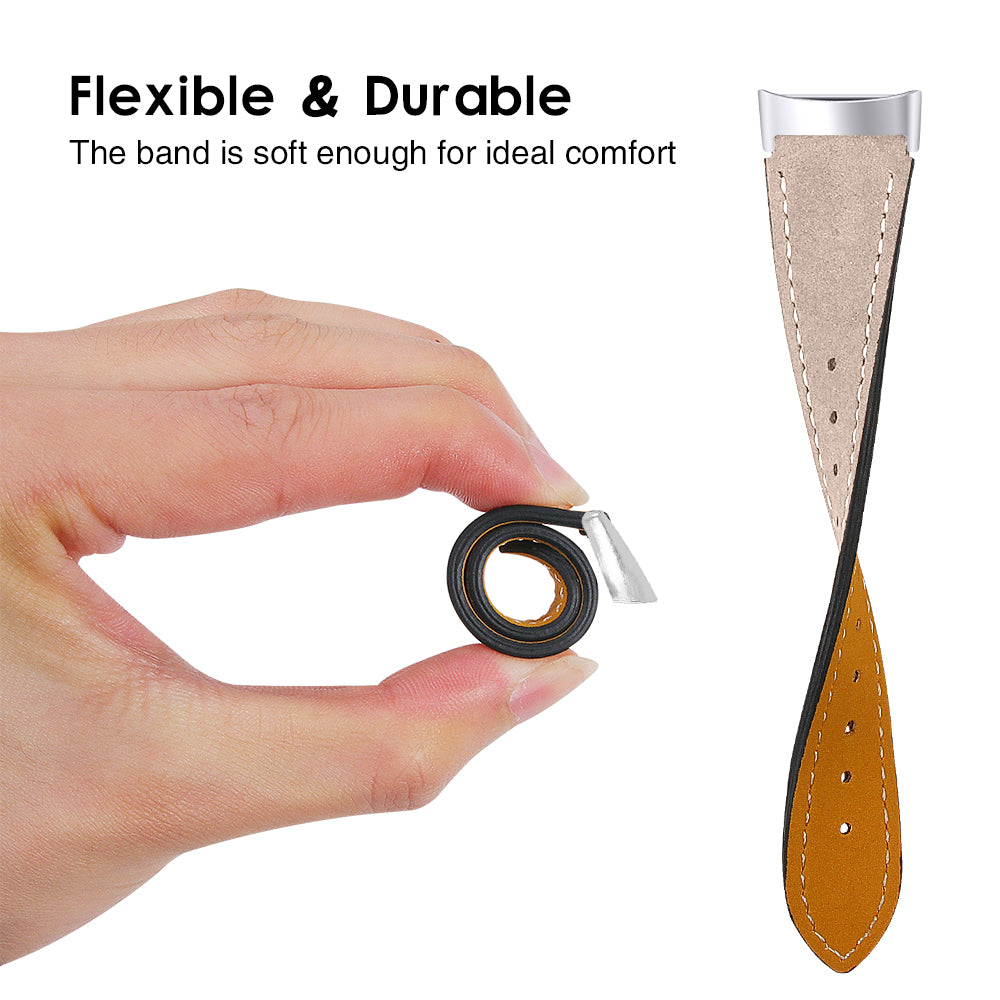 Fitbit Charge 5 Modern Lederarmband (Hellbeige)