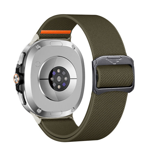 Samsung Galaxy Watch 8 - 44mm Elastisches Armband (Olivgrün)