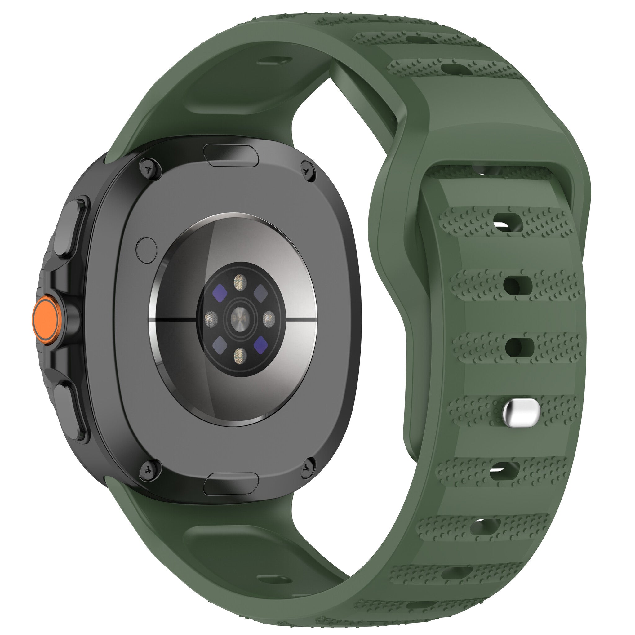 Samsung Galaxy Watch 8 - 44mm Outdoor Silikonarmband (Olivgrün)