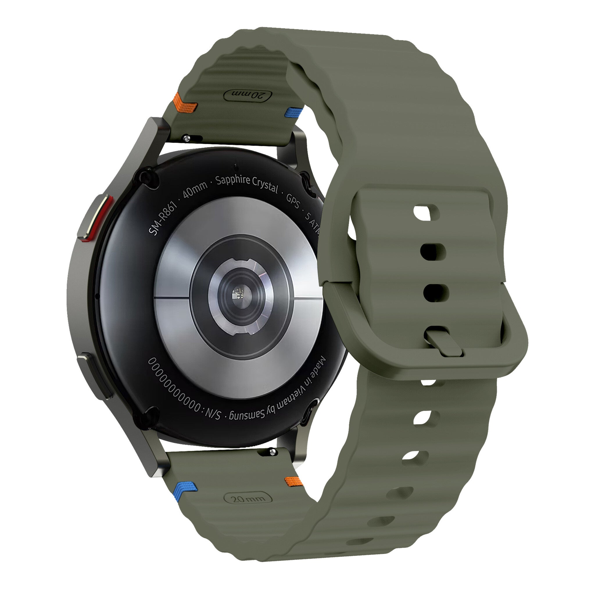Amazfit Bip 6 Wave Silikonarmband (Armeegrün)