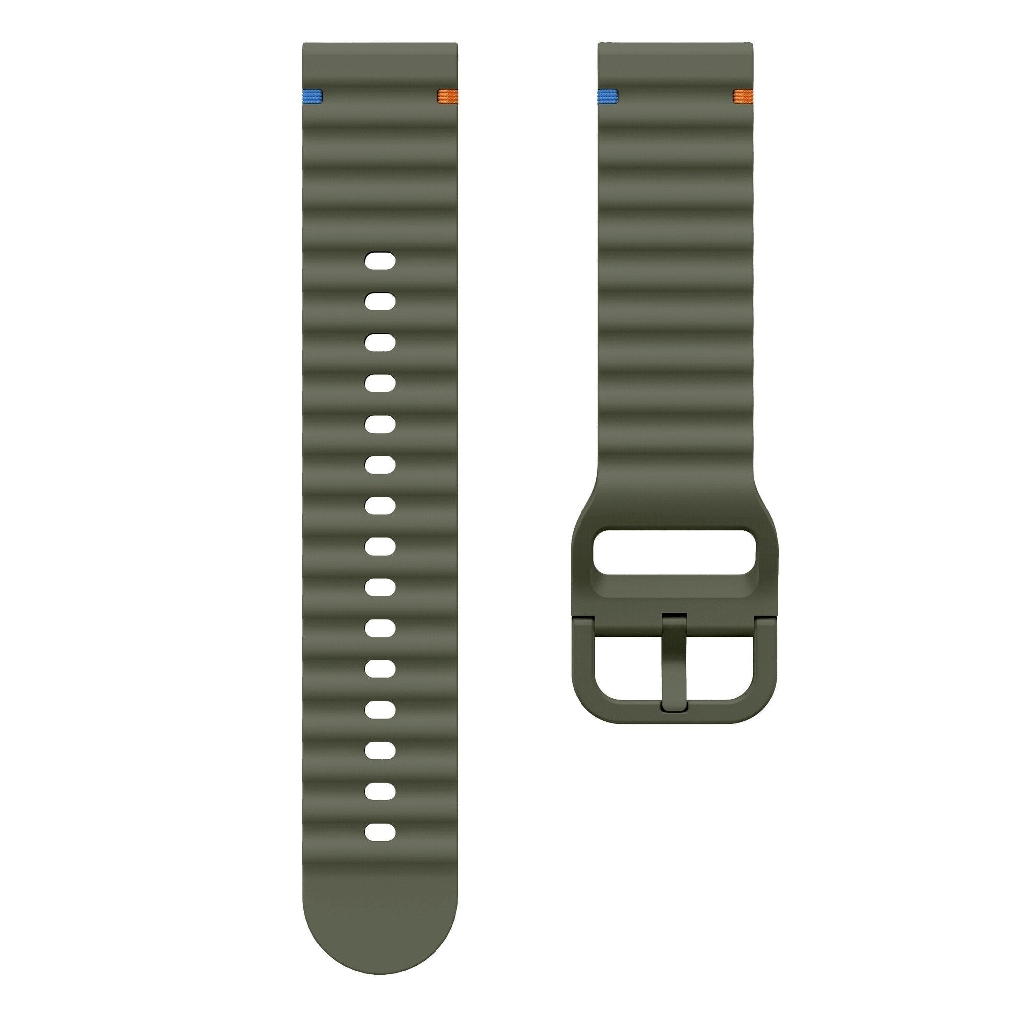 Suunto 9 Peak Wave Silikonarmband (Armeegrün)