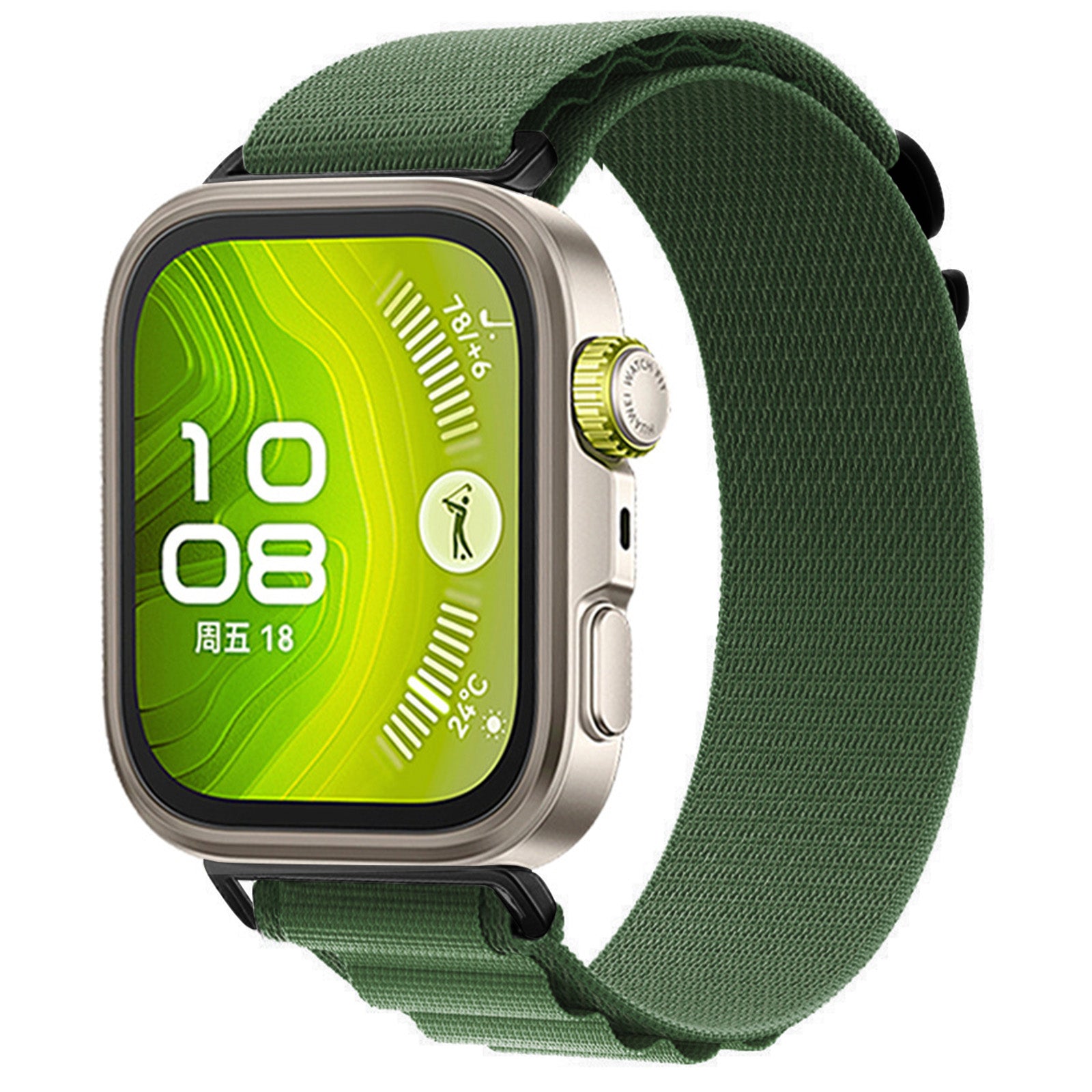 Huawei Watch Fit 4 Alpine Nylon Armband (Armeegrün)
