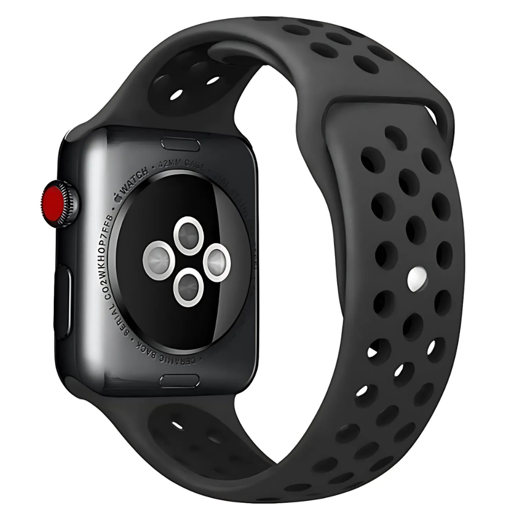 Apple Watch Sportarmband (Dunkelgrau/Schwarz)