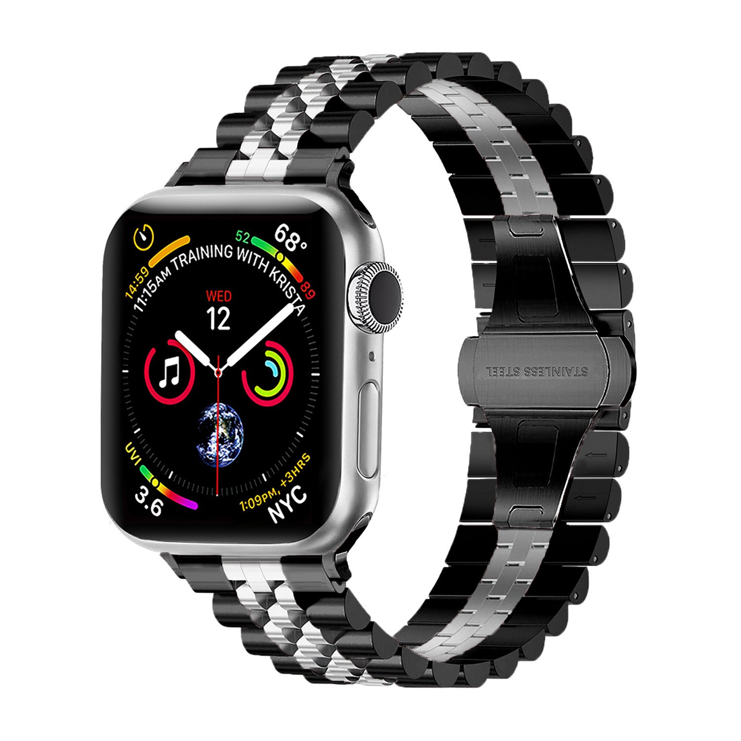 Apple Watch Ultra Jubilee Stahlarmband (Schwarz/Silber)