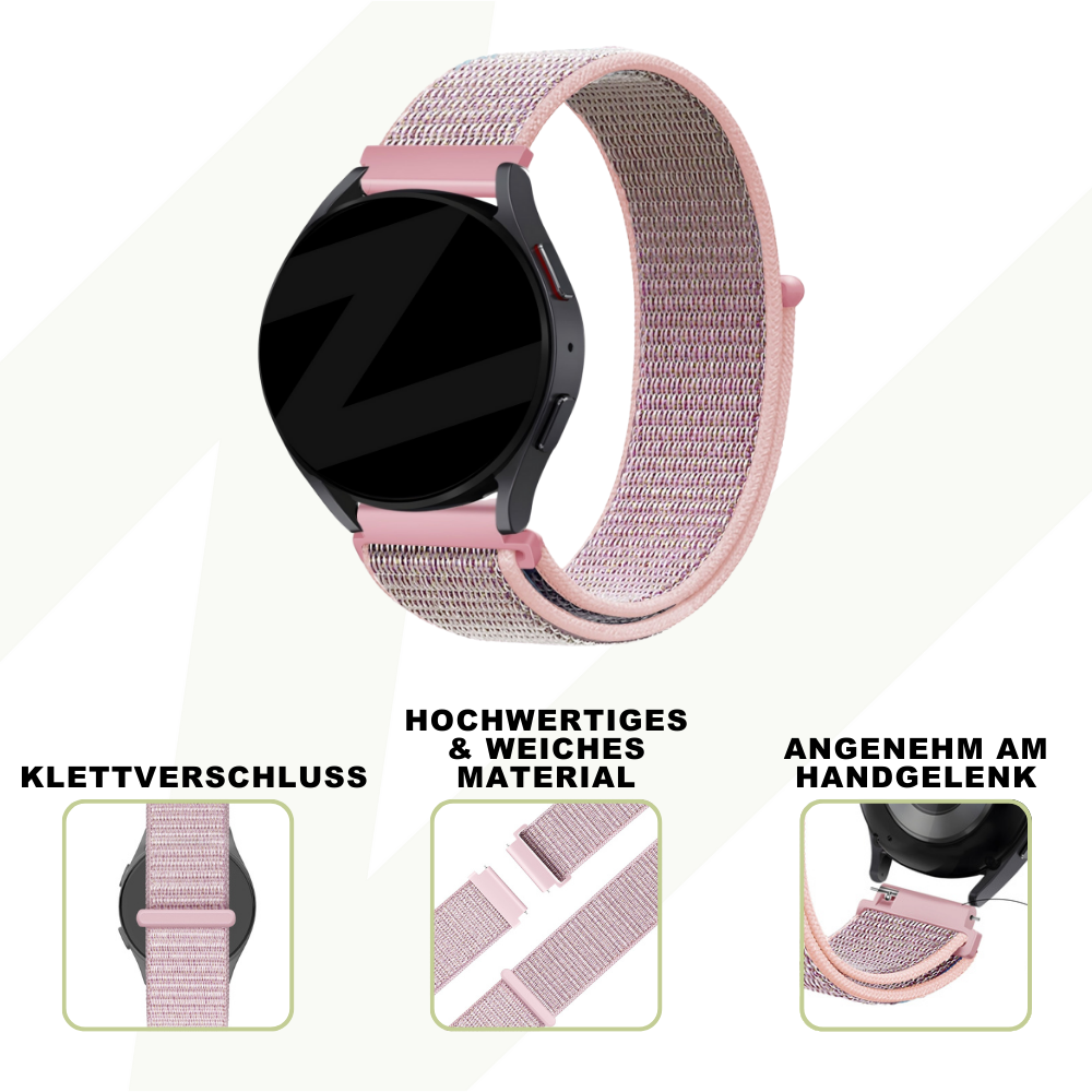 Bandz Coros Apex 42mm Nylon Loop Armband (Rosa)