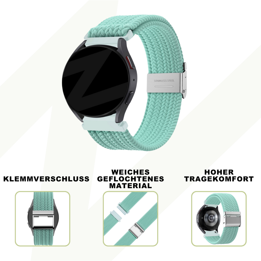 Bandz Coros Pace 2 geflochtenes Nylonarmband (Türkis)