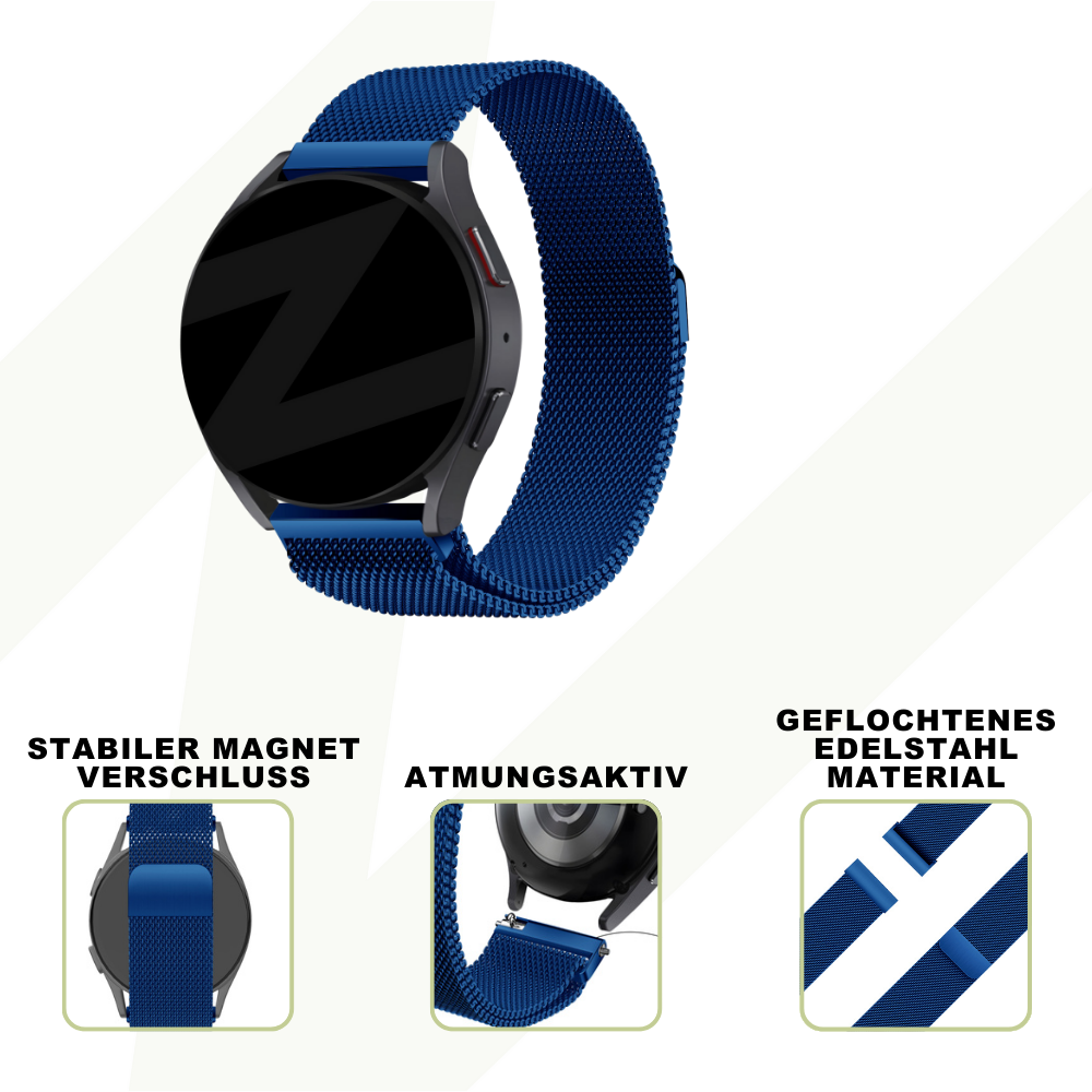 Bandz Coros Apex 2 Milanese Loop Armband (Blau)