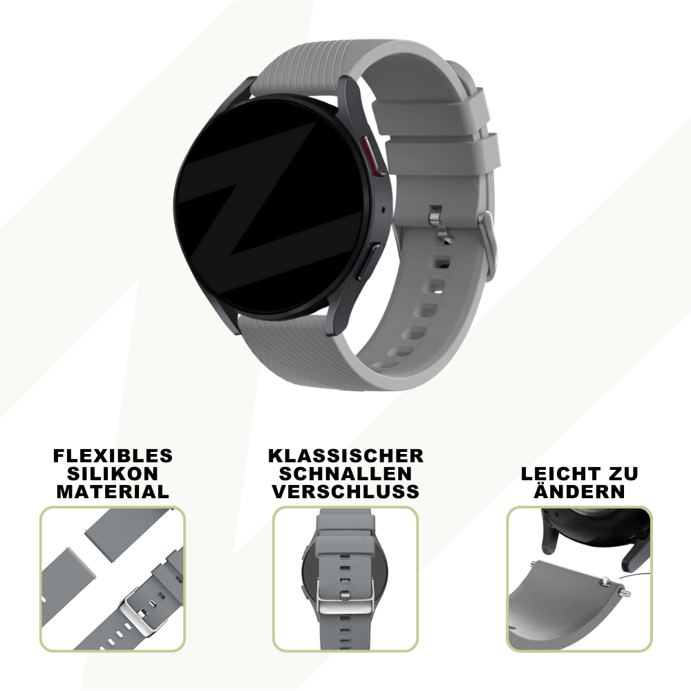 Bandz Suunto 9 Peak Pro Silikonarmband 'Deluxe' (Grau)
