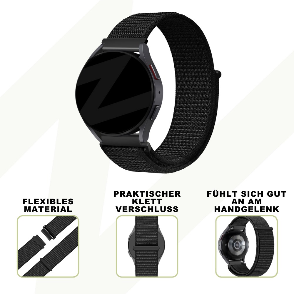 Bandz Coros Apex 2 Pro Nylon Loop Armband (Schwarz)